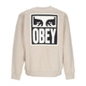 Felpa Girocollo Uomo Eyes Icon Crew Premium Fleece Silver Grey 112863126