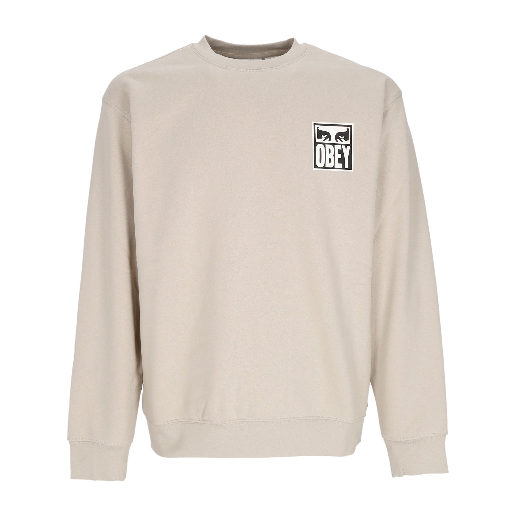 Felpa Girocollo Uomo Eyes Icon Crew Premium Fleece Silver Grey 112863126