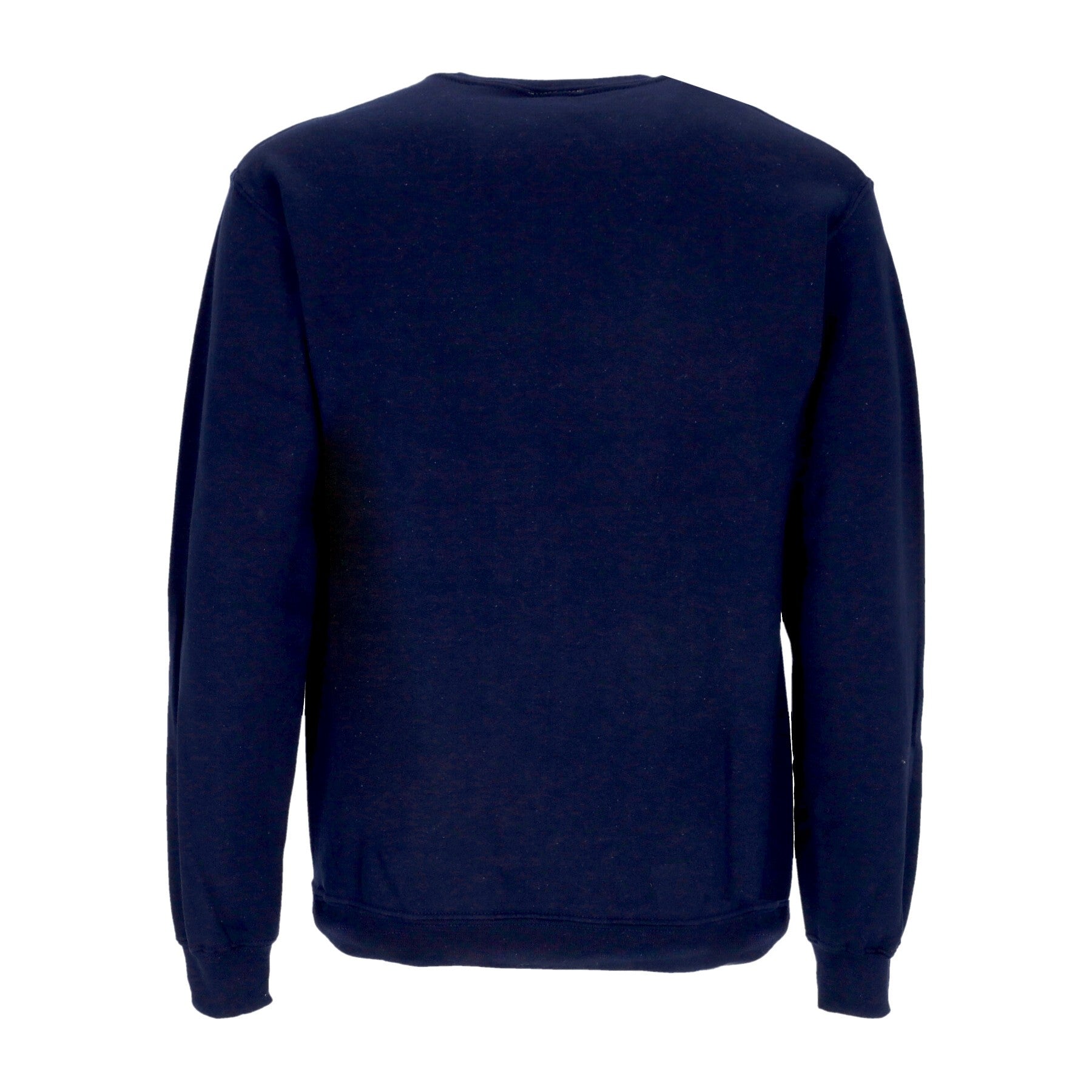 Felpa Girocollo Uomo Outlined Crewneck Navy Orange E31THROUT