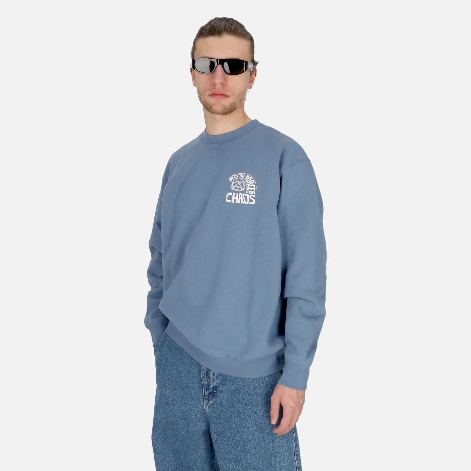 Felpa Girocollo Uomo Peace Program Crew Fleece Coronet Blue 112480145