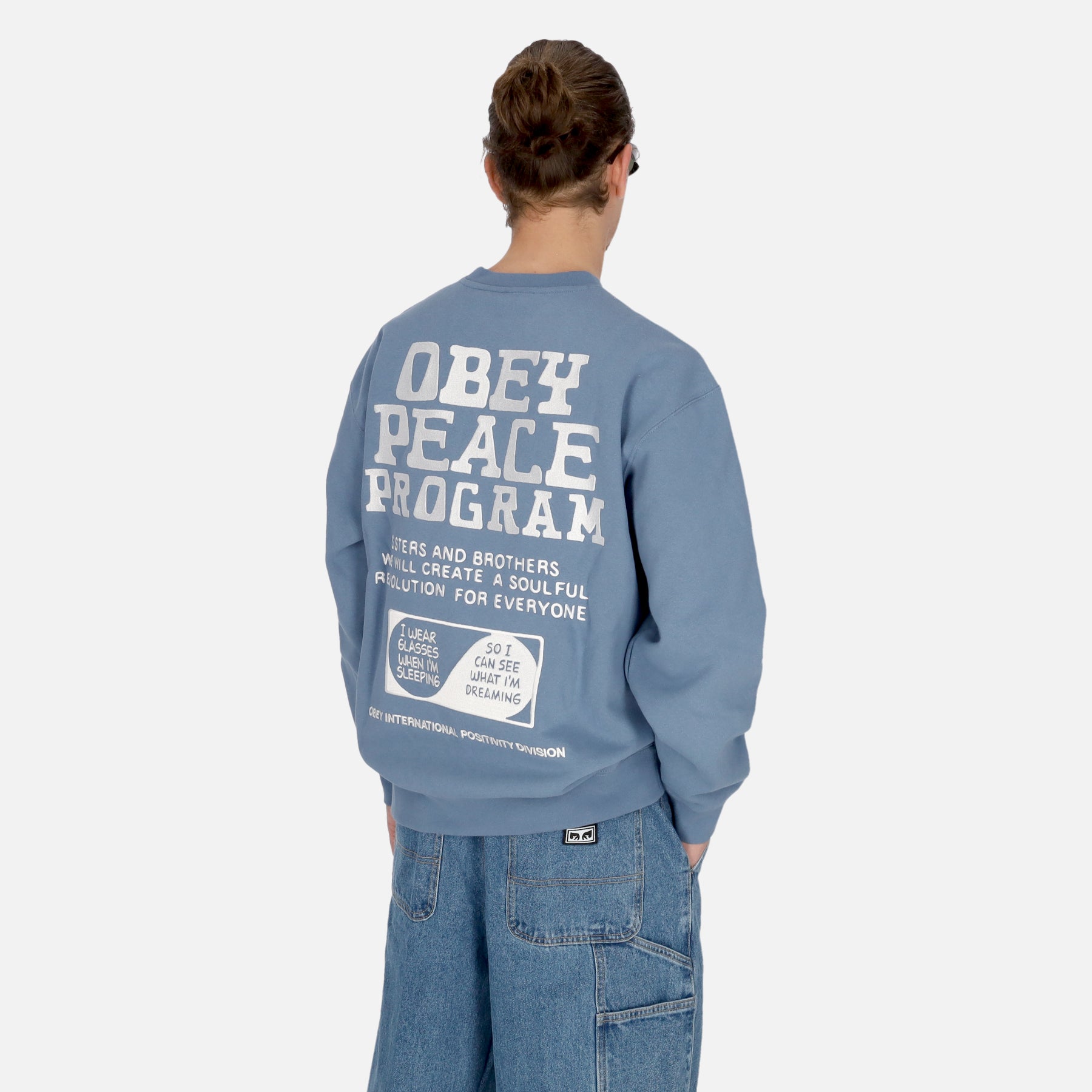 Felpa Girocollo Uomo Peace Program Crew Fleece Coronet Blue 112480145