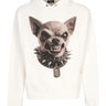 Felpa Leggera Cappuccio Uomo Angry Dog Hoodie White PH00876