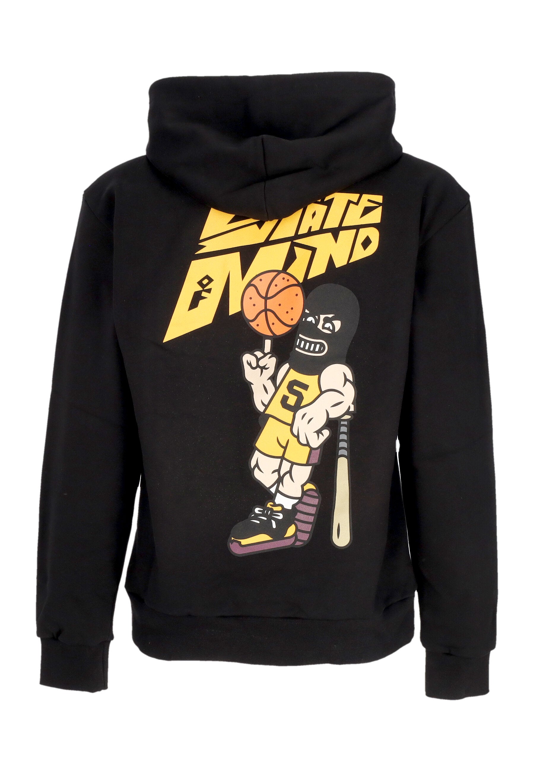 Felpa Leggera Cappuccio Uomo Baller Hoodie Black MFSOM4114