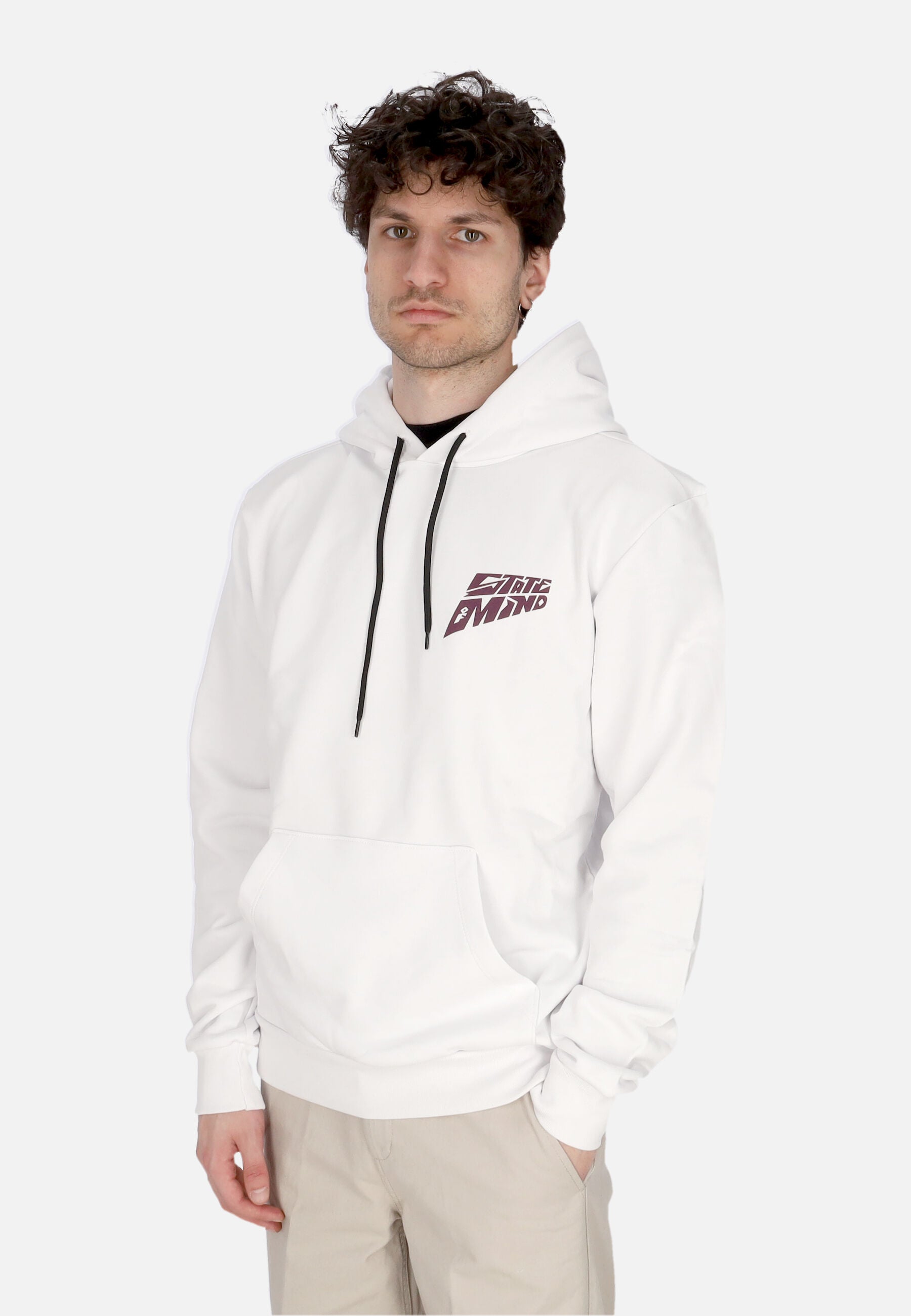 Felpa Leggera Cappuccio Uomo Baller Hoodie White MFSOM4114