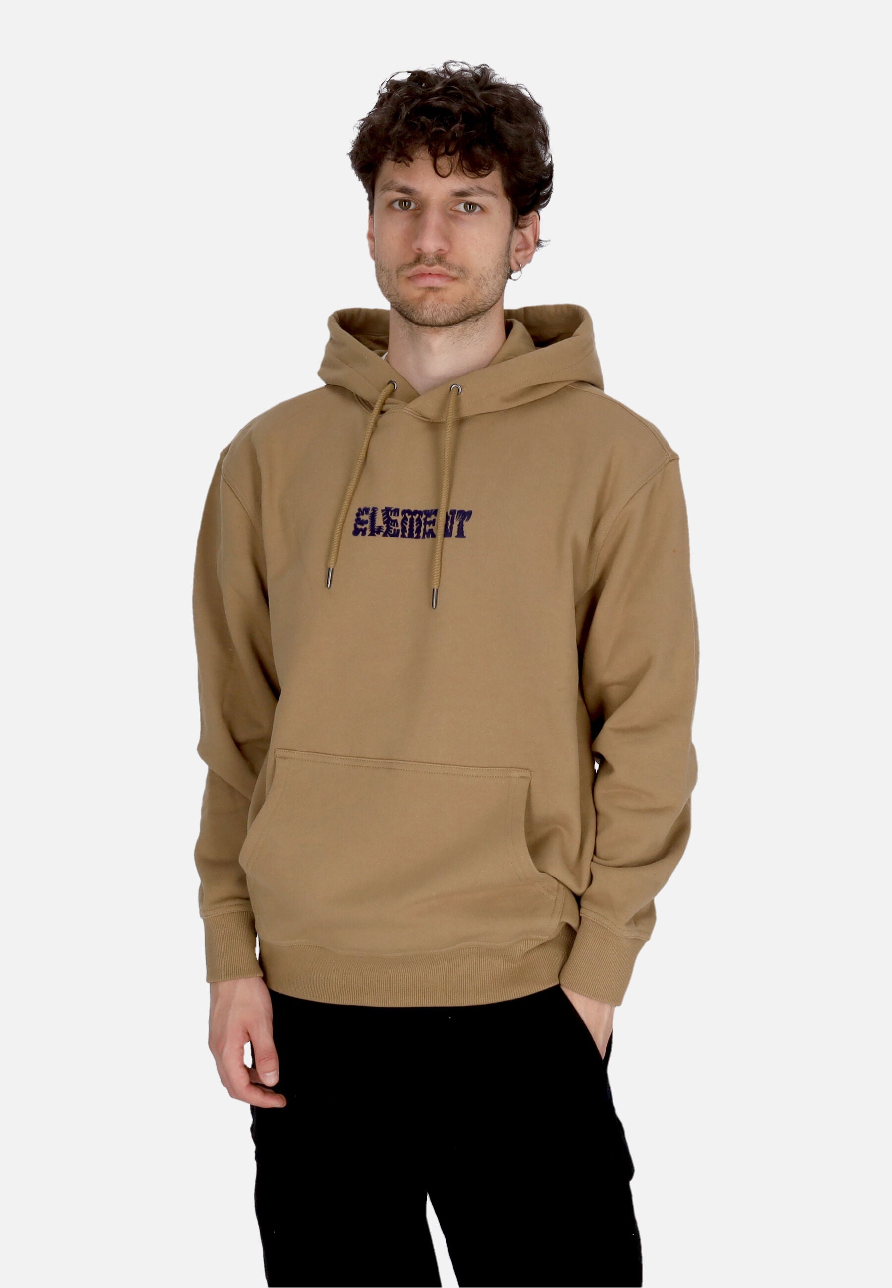 Felpa Leggera Cappuccio Uomo Cornell Cipher Hoodie Khaki ELYFT00167