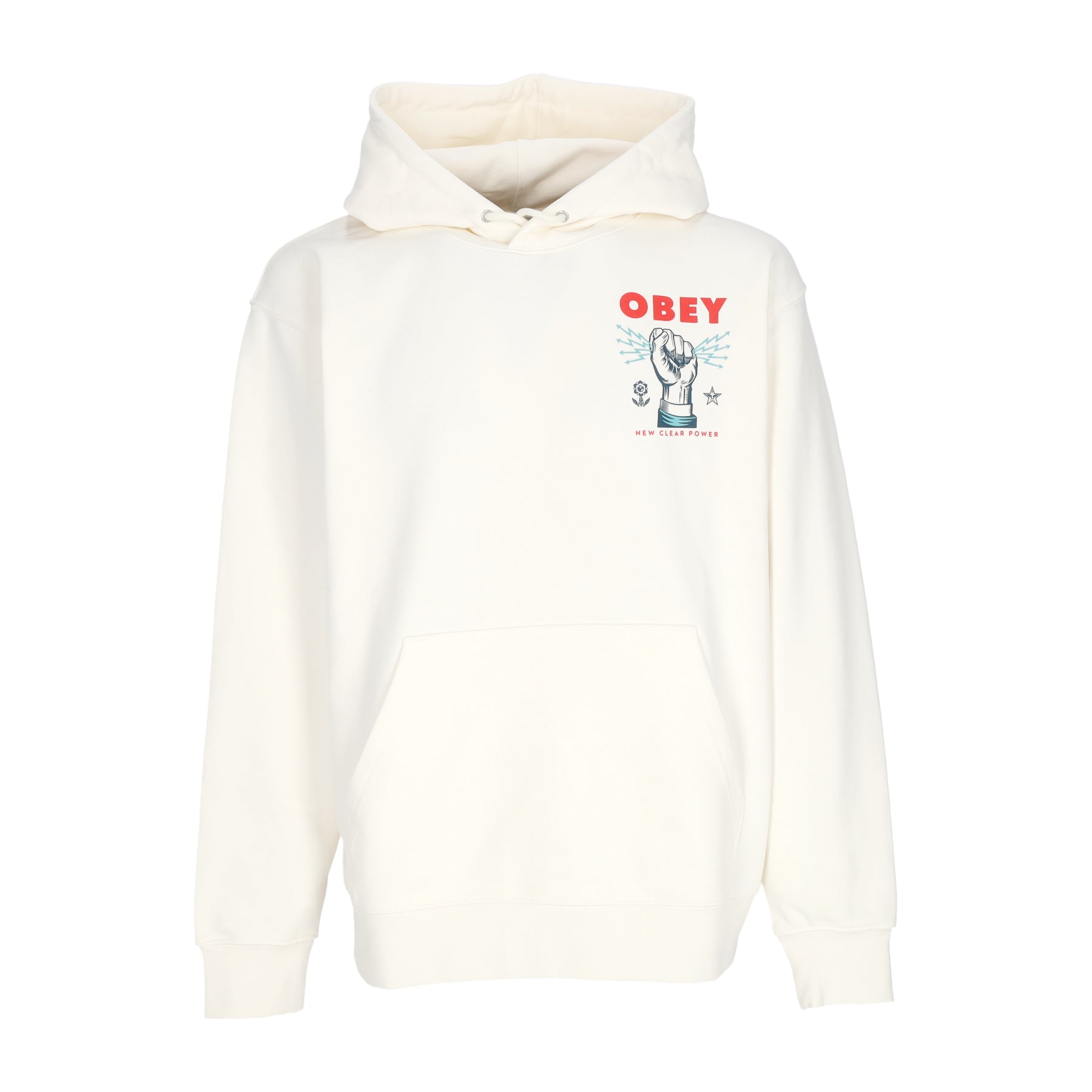 Obey Men's Lightweight Hooded Sweatshirt New Clear Power Hoodie
