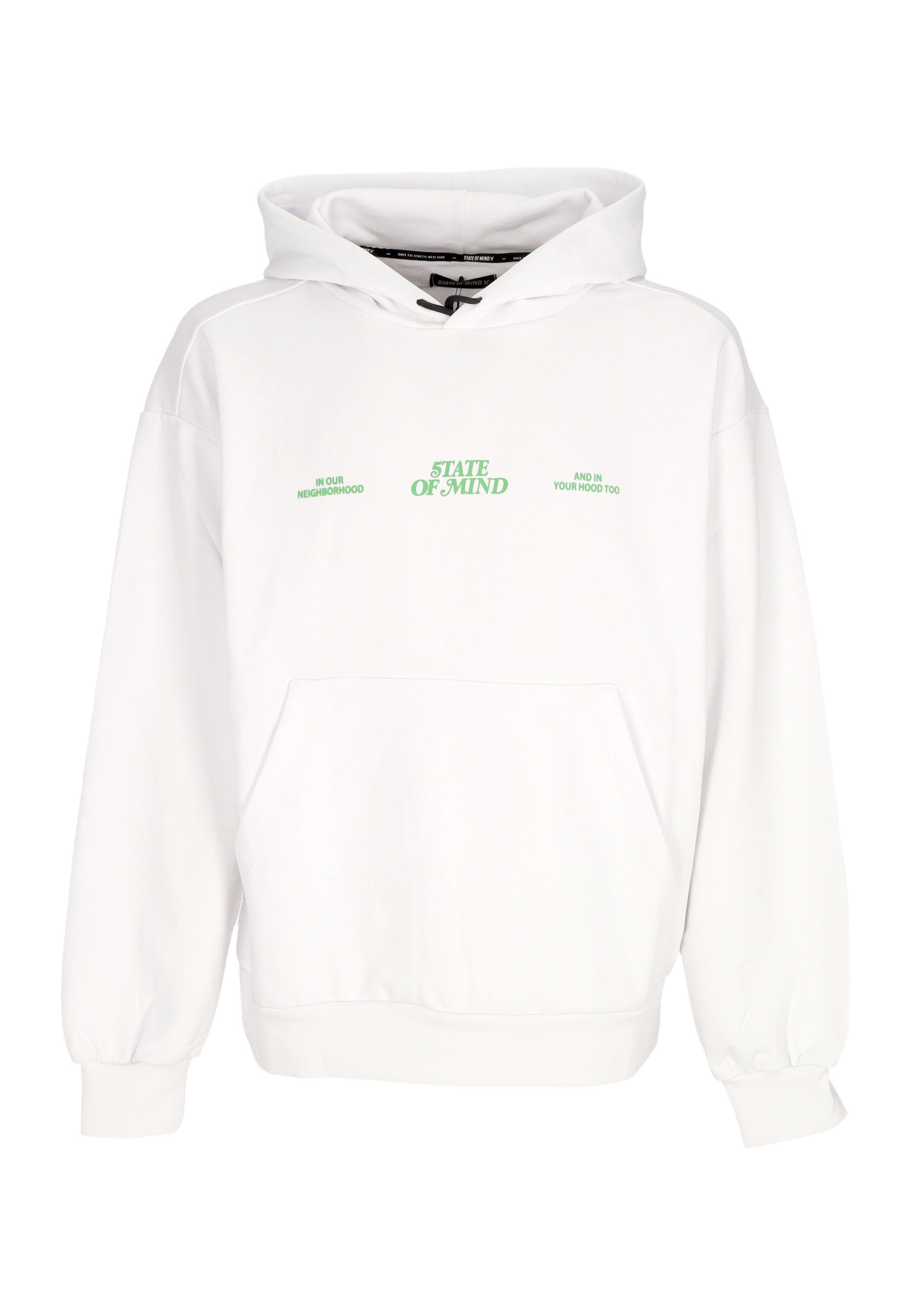 Felpa Leggera Cappuccio Uomo Street Dreams Hoodie White MFSOM4126