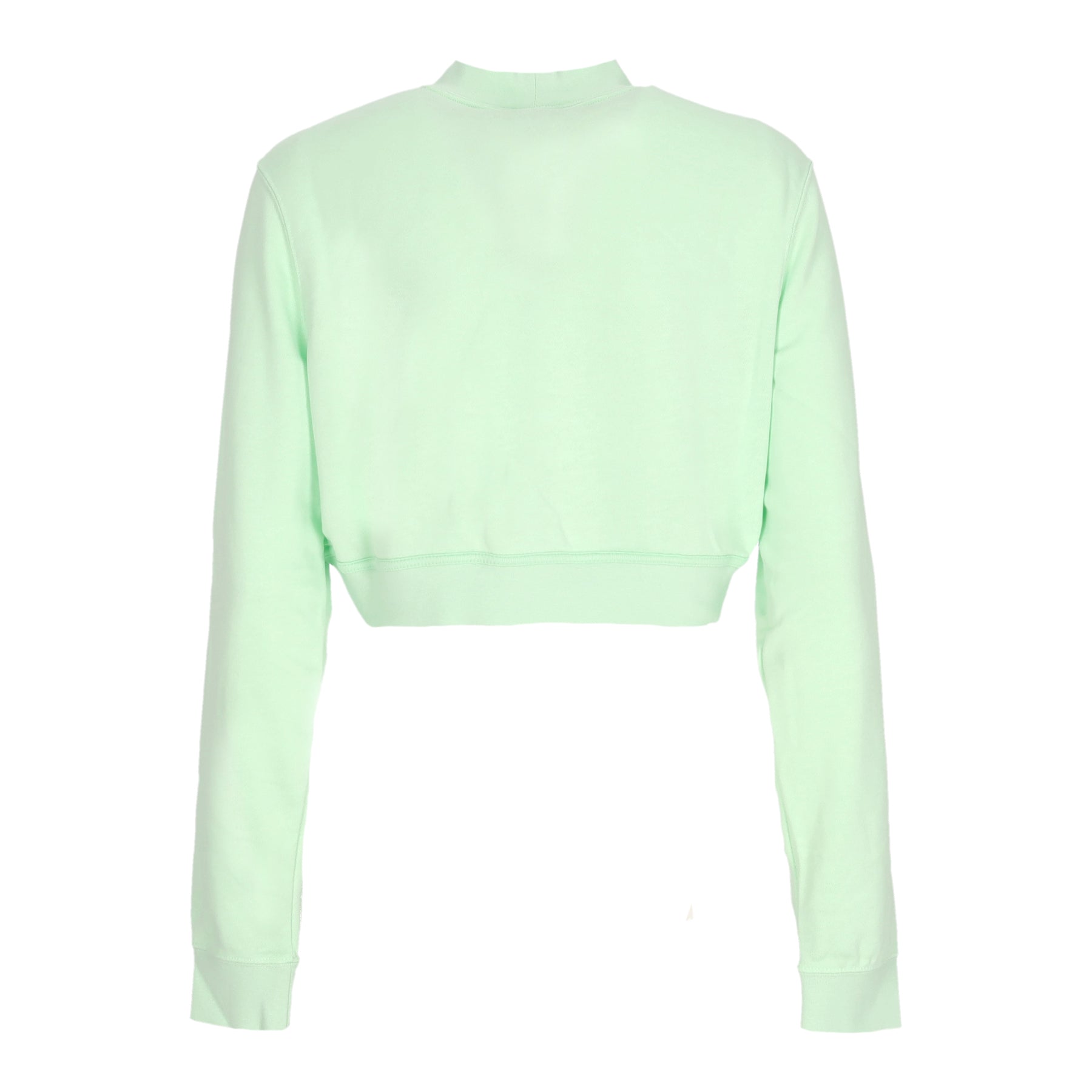 Felpa Leggera Collo Alto Corta Donna W Sportswear Chill French Terry Crop Crewneck Vapor Green/sail FN2476-376