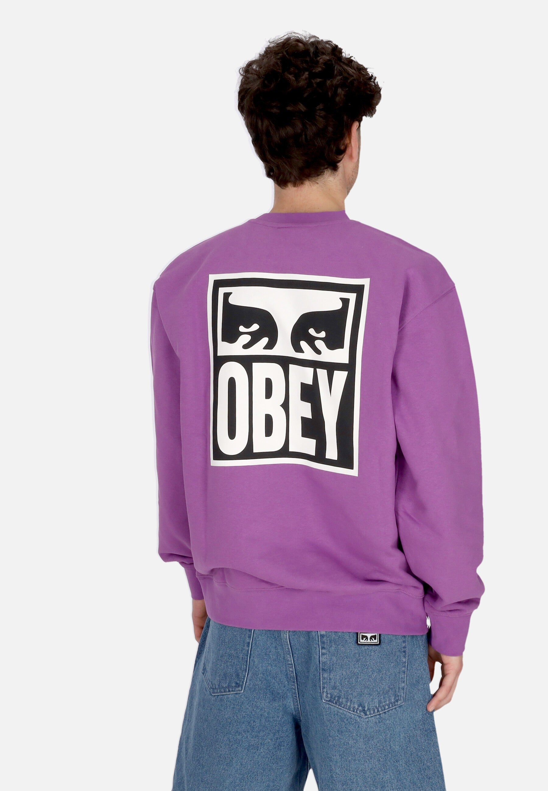 Felpa Leggera Girocollo Uomo Eyes Icon 2 Crew Premium  French Terry Dewberry 117472142