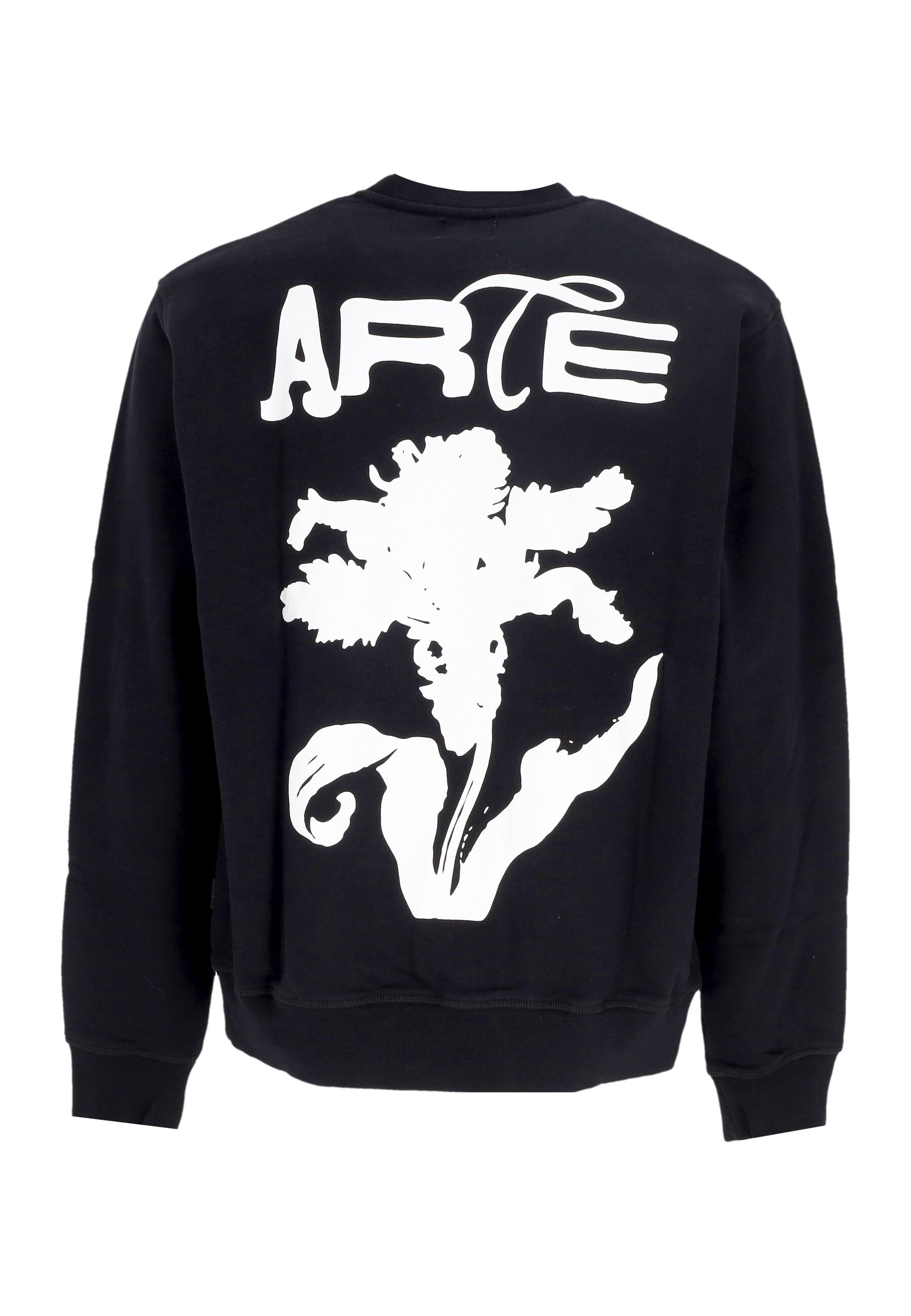 Felpa Leggera Girocollo Uomo Flower Crewneck Black 166C