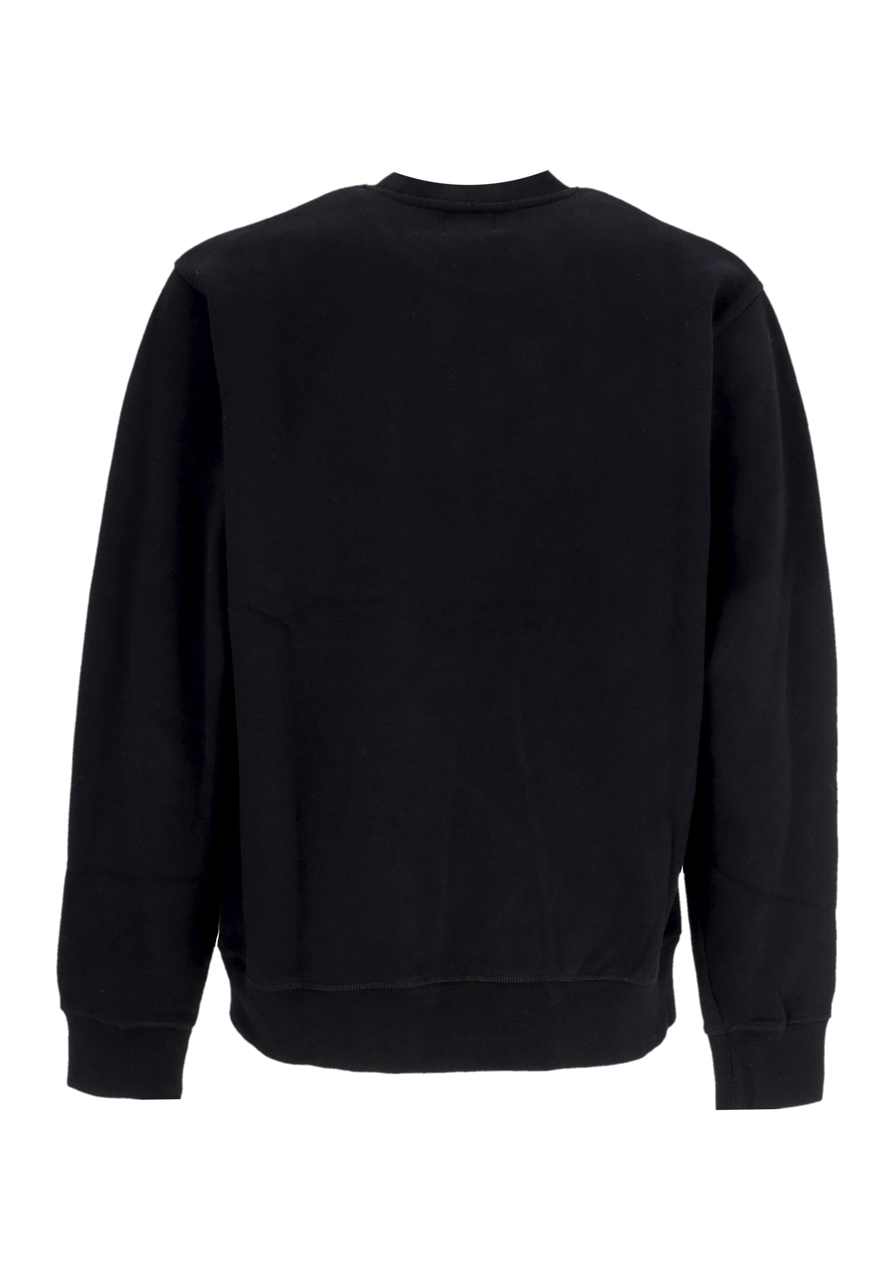 Felpa Leggera Girocollo Uomo Logo Crewneck Black 129C