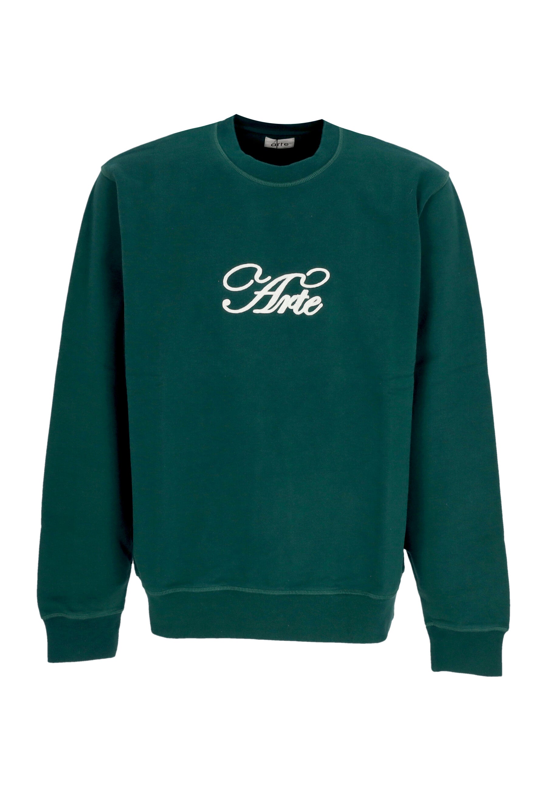 Felpa Leggera Girocollo Uomo Logo Crewneck Green 129C