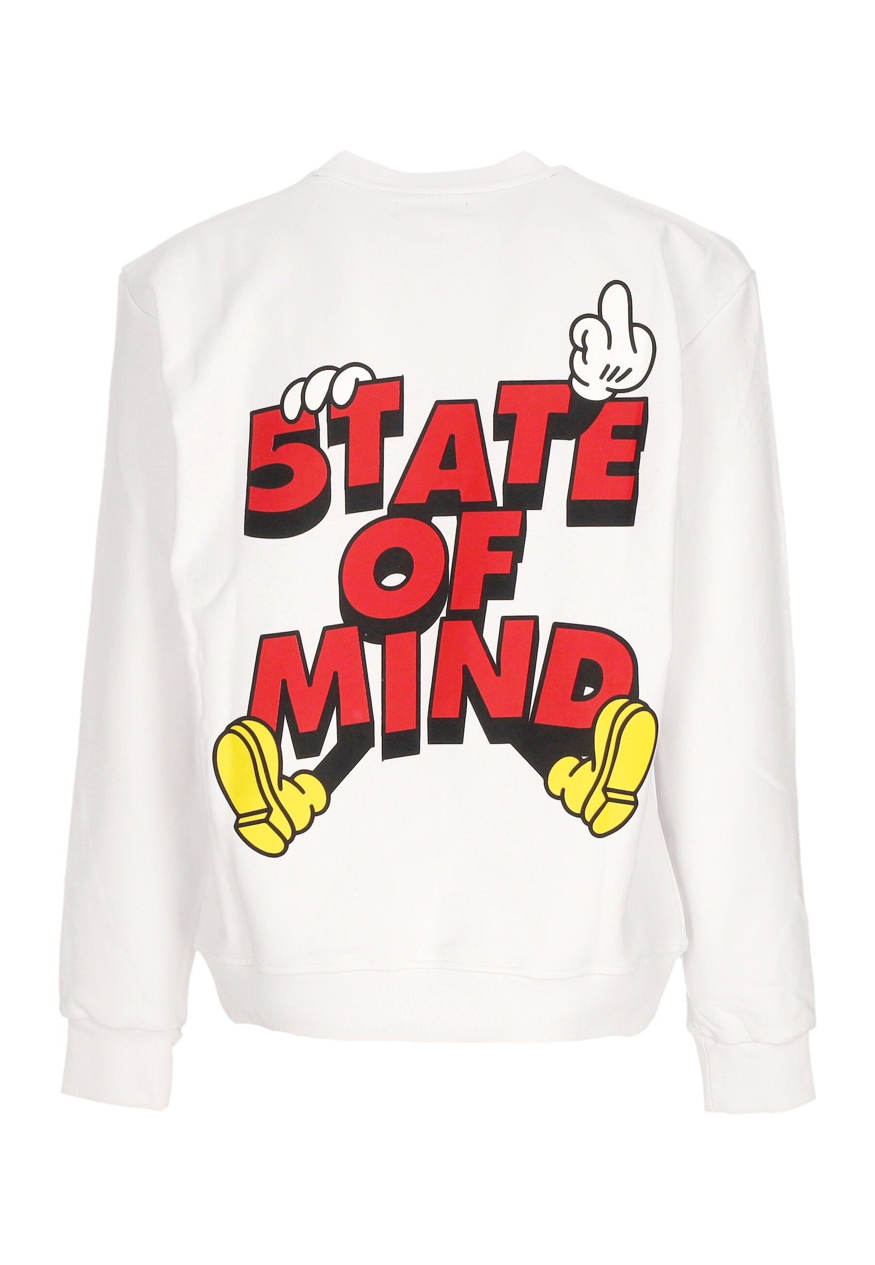 Felpa Leggera Girocollo Uomo Mickey 5tate Sweatshirt White MFSOM4121