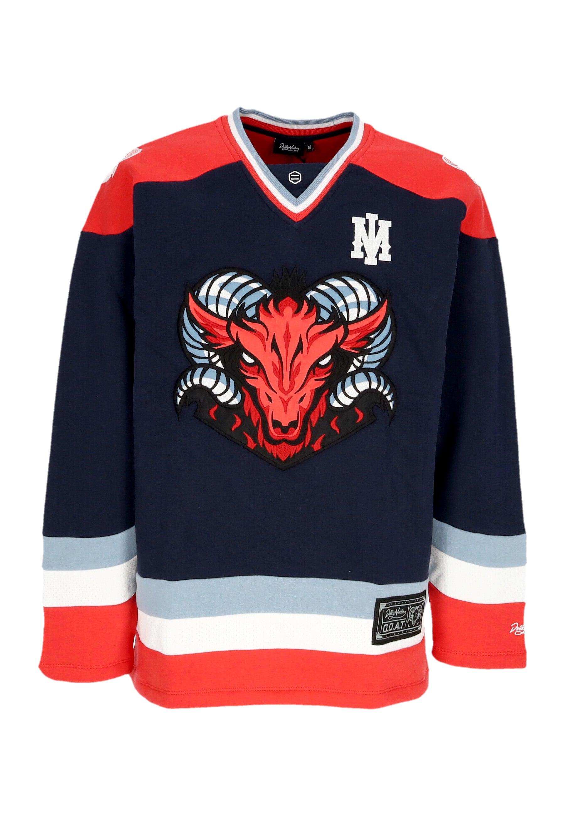 Felpa Tipo Hockey Uomo Goat Hockey Crewneck Midnight Blue SW1042-GX-03