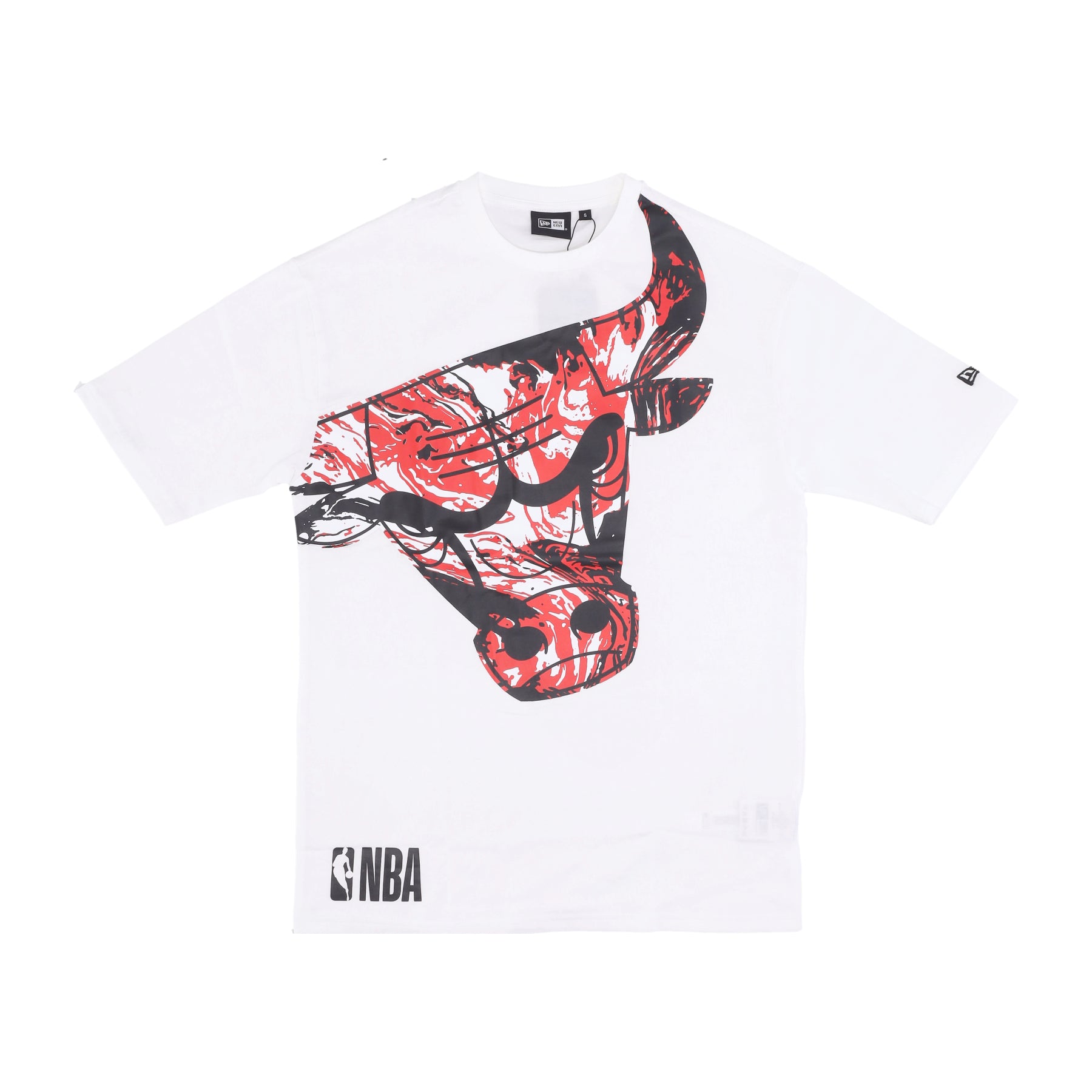 Maglietta Uomo Nba Aop Infill Oversize Tee Chibul White/front Door Red 60435415
