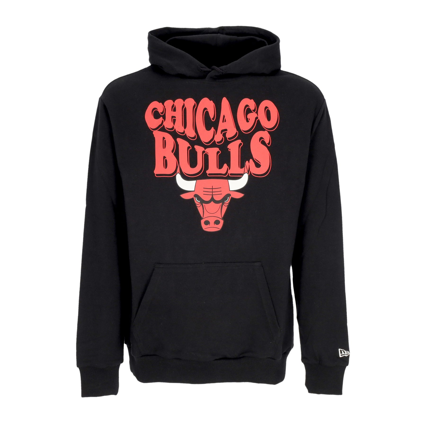 Felpa Leggera Cappuccio Uomo Nba Script Oversize Hoodie Chibul Black/front Door Red 60435514