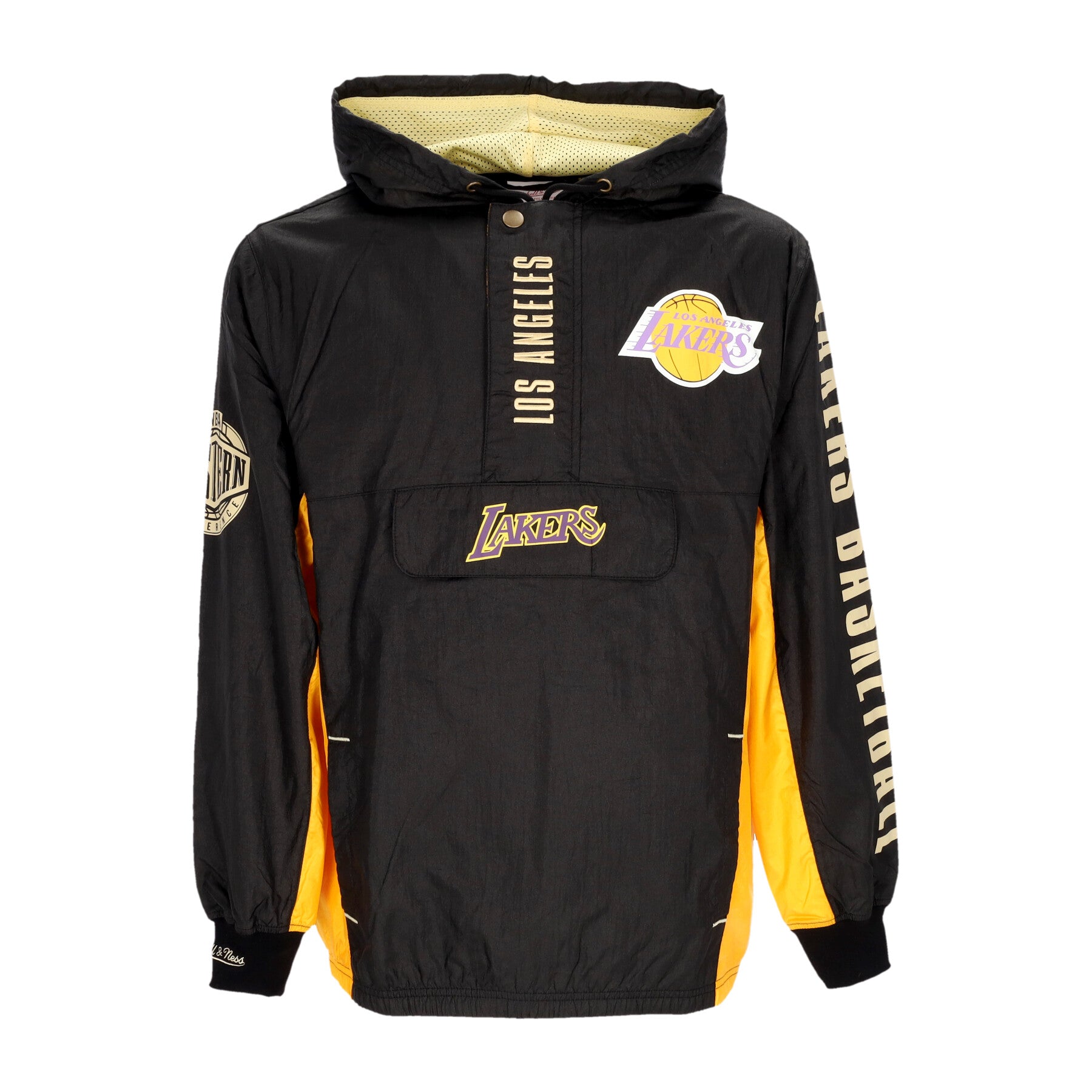 Giacca A Vento Infilabile Uomo Nba Team Og 2.0 Anorak Windbreaker Vintage Logo Loslak Original Team Colors OJPO7093-LALYYPPPBLCK