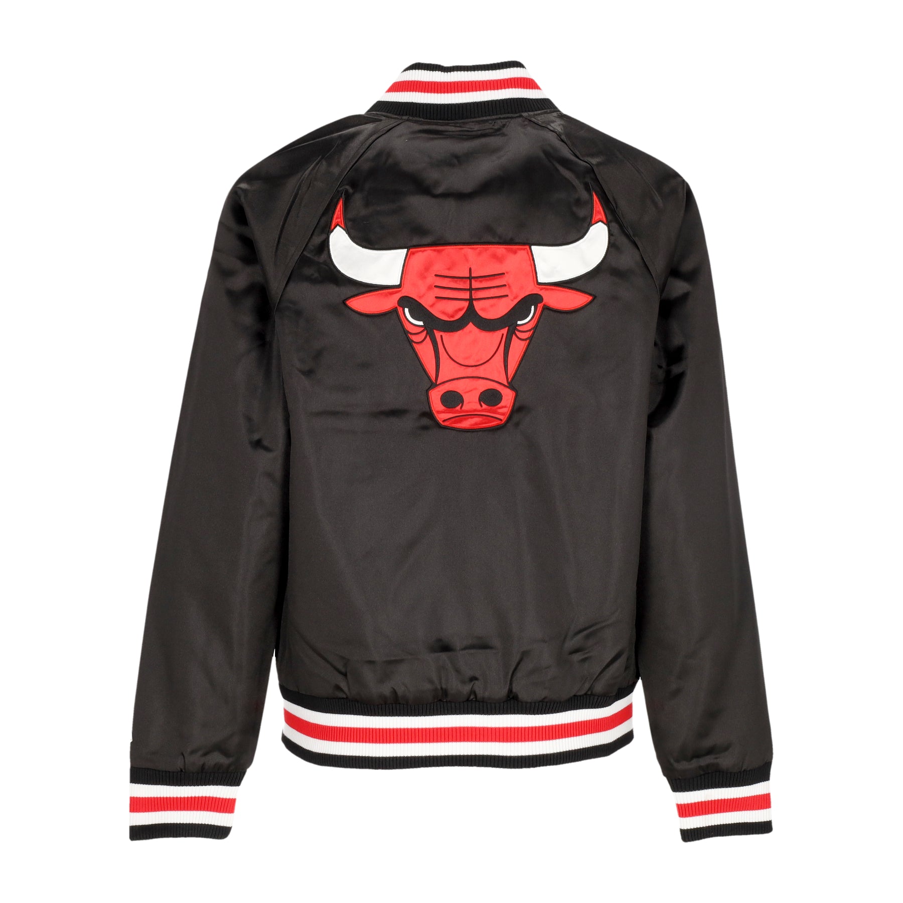 New Era Men's Bomber Jacket Nba Applique Satin Bomber Chibul Black