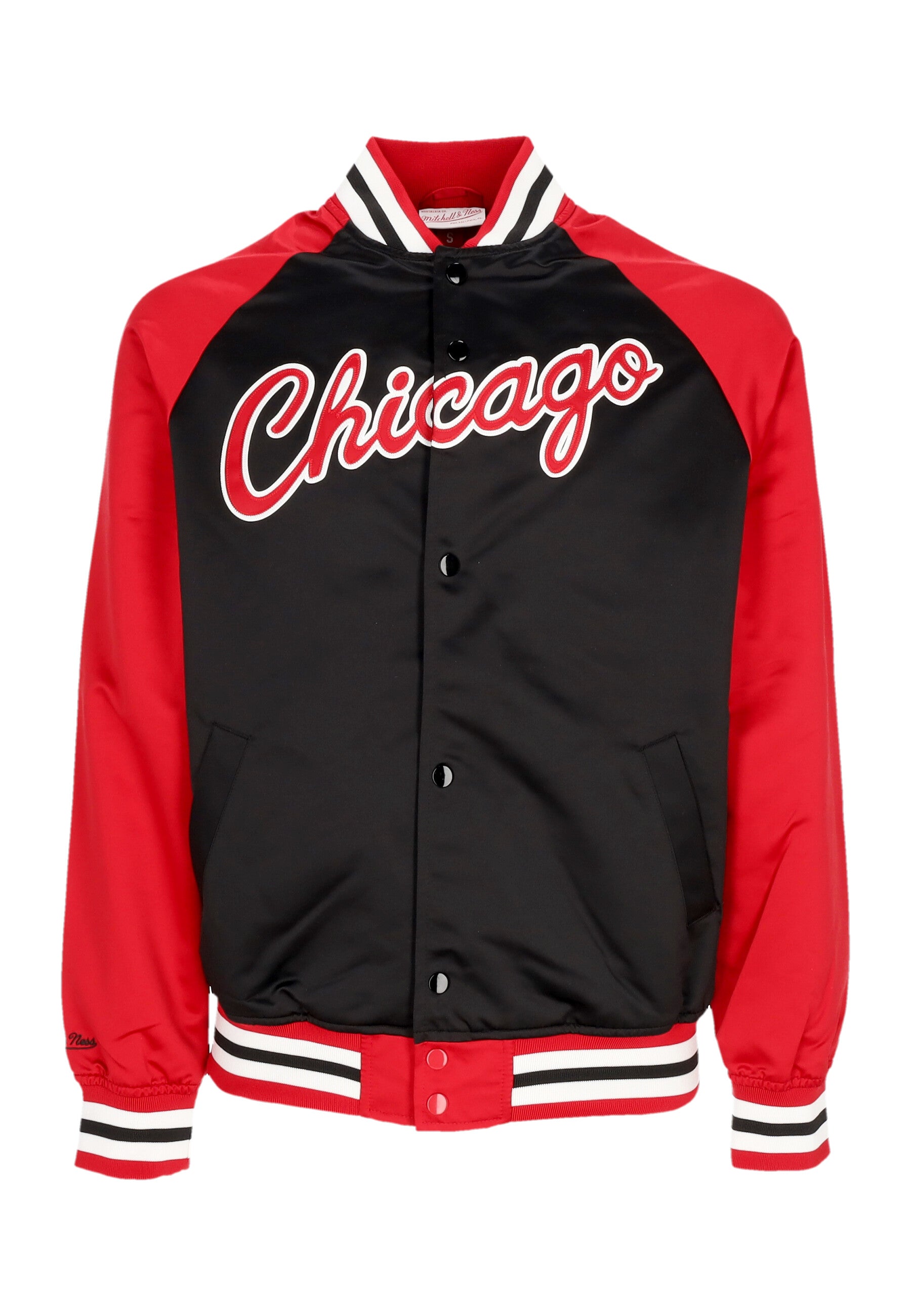 Giubbotto Bomber Uomo Nba Double Clutch Lw Satin Jacket Chibul Original Team Colors JK9196-CBUBKSC