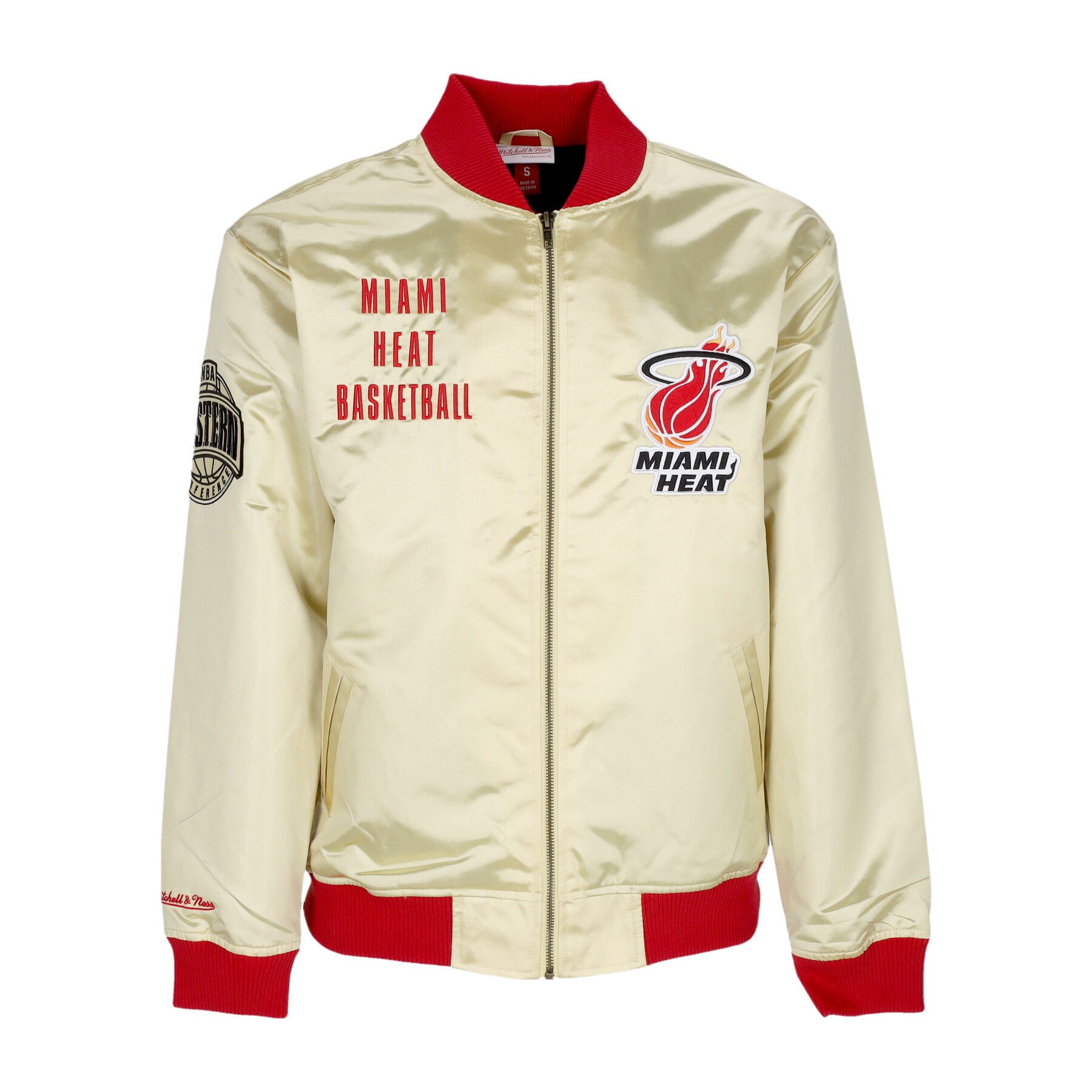Giubbotto Bomber Uomo Nba Team Og 2.0 Lightweight Satin Jacket Vintage Logo Miahea Gold OJZP7094-MHEYYPPPGOLD