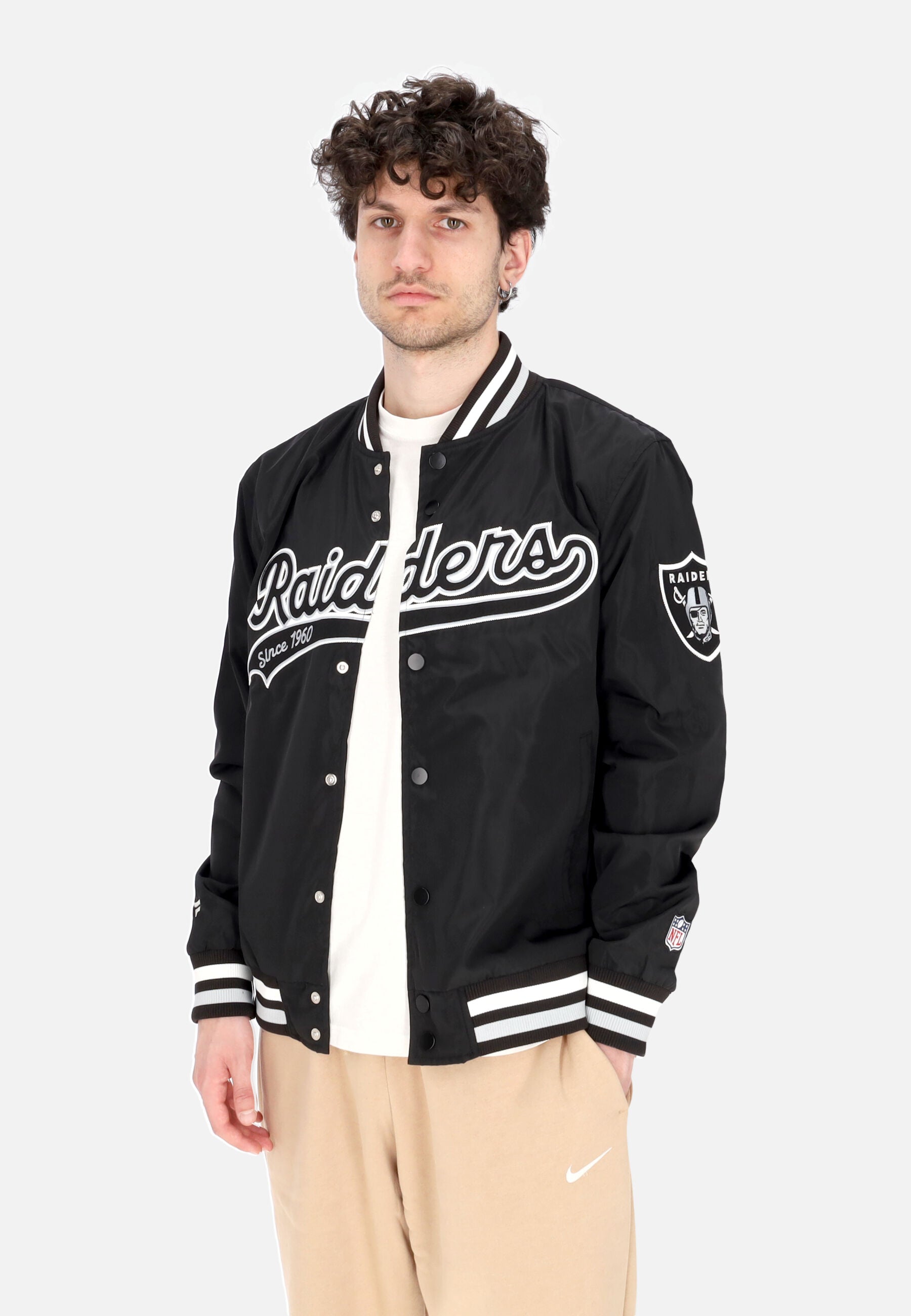 Giubbotto Bomber Uomo Nfl Sateen Jacket Lasrai Original Team Colors 00SH-01MD-8D-L0W