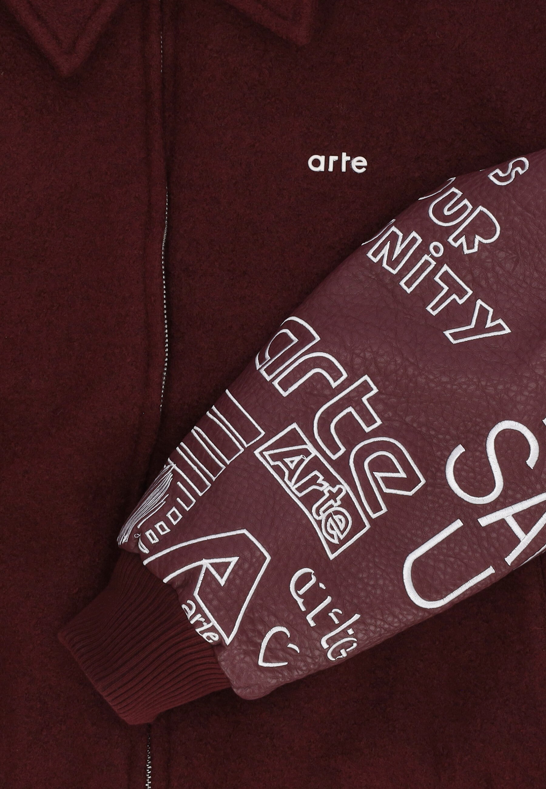 Giubbotto College Uomo Art Saves College Jacket Bordeaux 074J