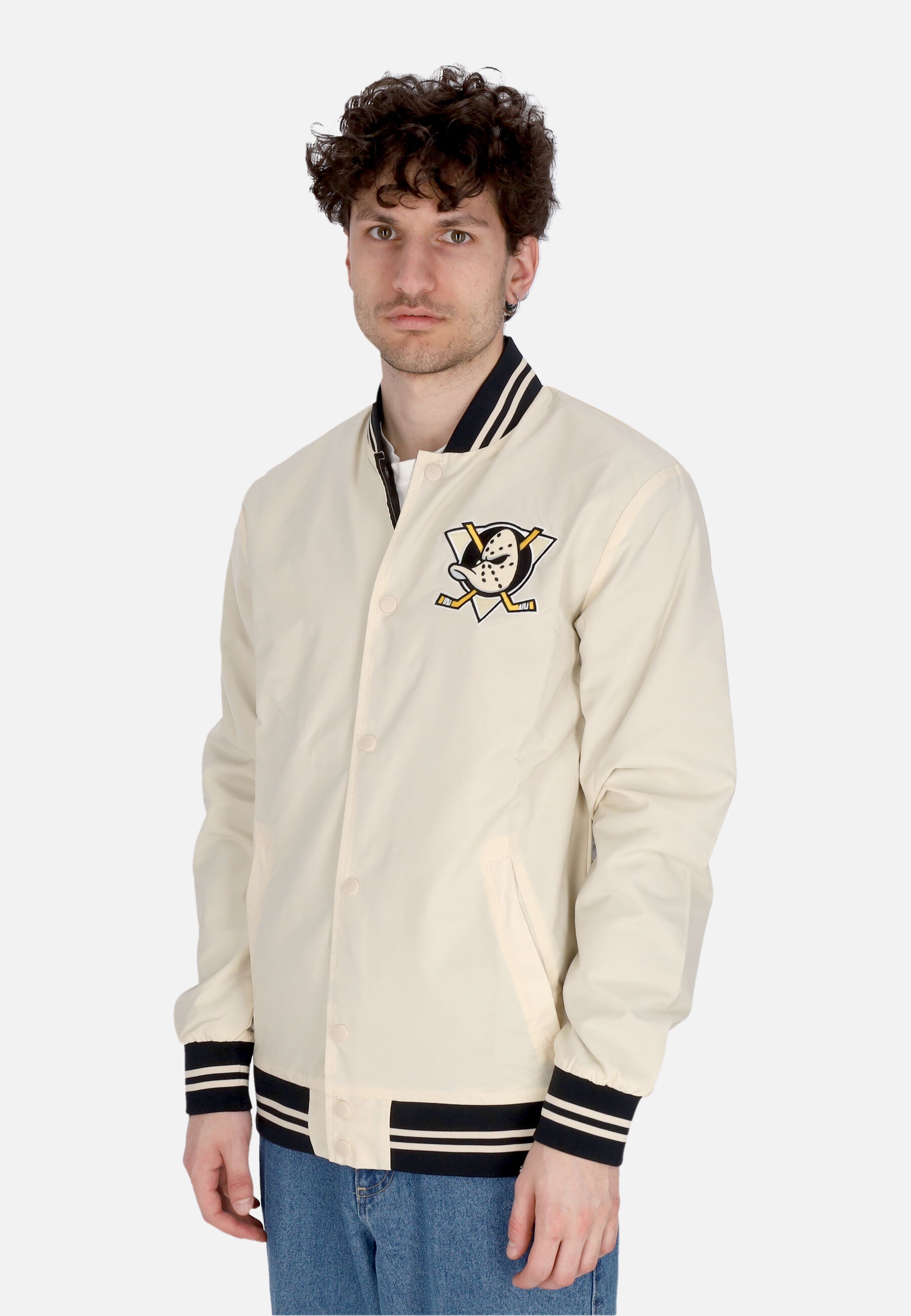 Giubbotto College Uomo Nhl Regent Jacket Anaduc Natural HH025PMXUCQ616073NT