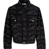 Giubbotto Jeans Uomo Heart Printed Jacket Black 005J.1