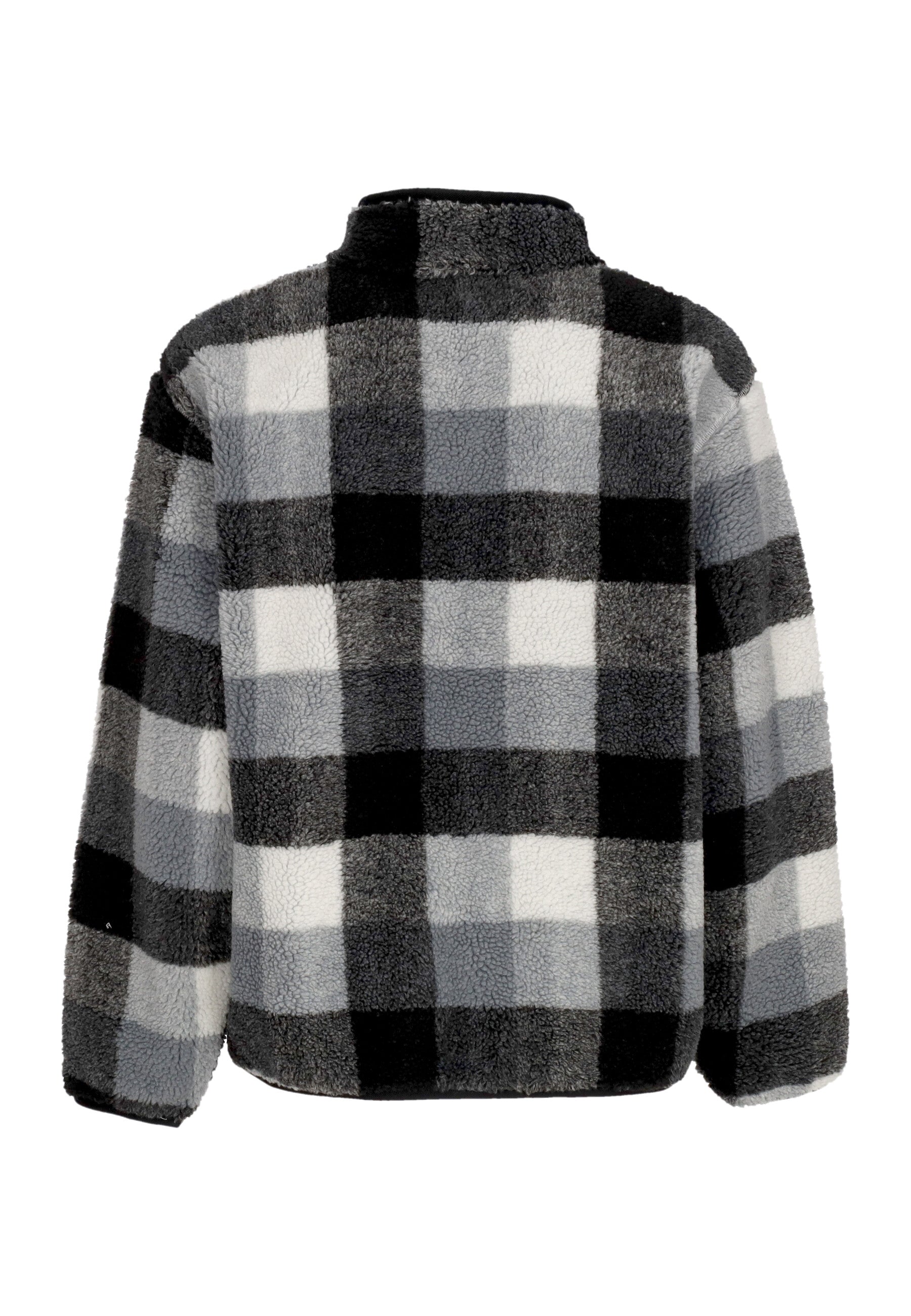 Giubbotto Pile Uomo Club Winterized Half-zip Sweatshirt Black/white/smoke Grey/white FZ0896-010