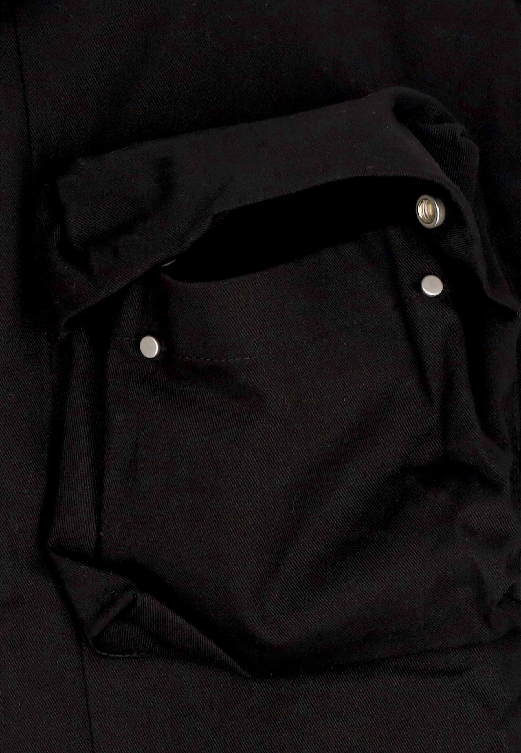 Giubbotto Uomo 3d Pockets Nylon Jacket Black 041J