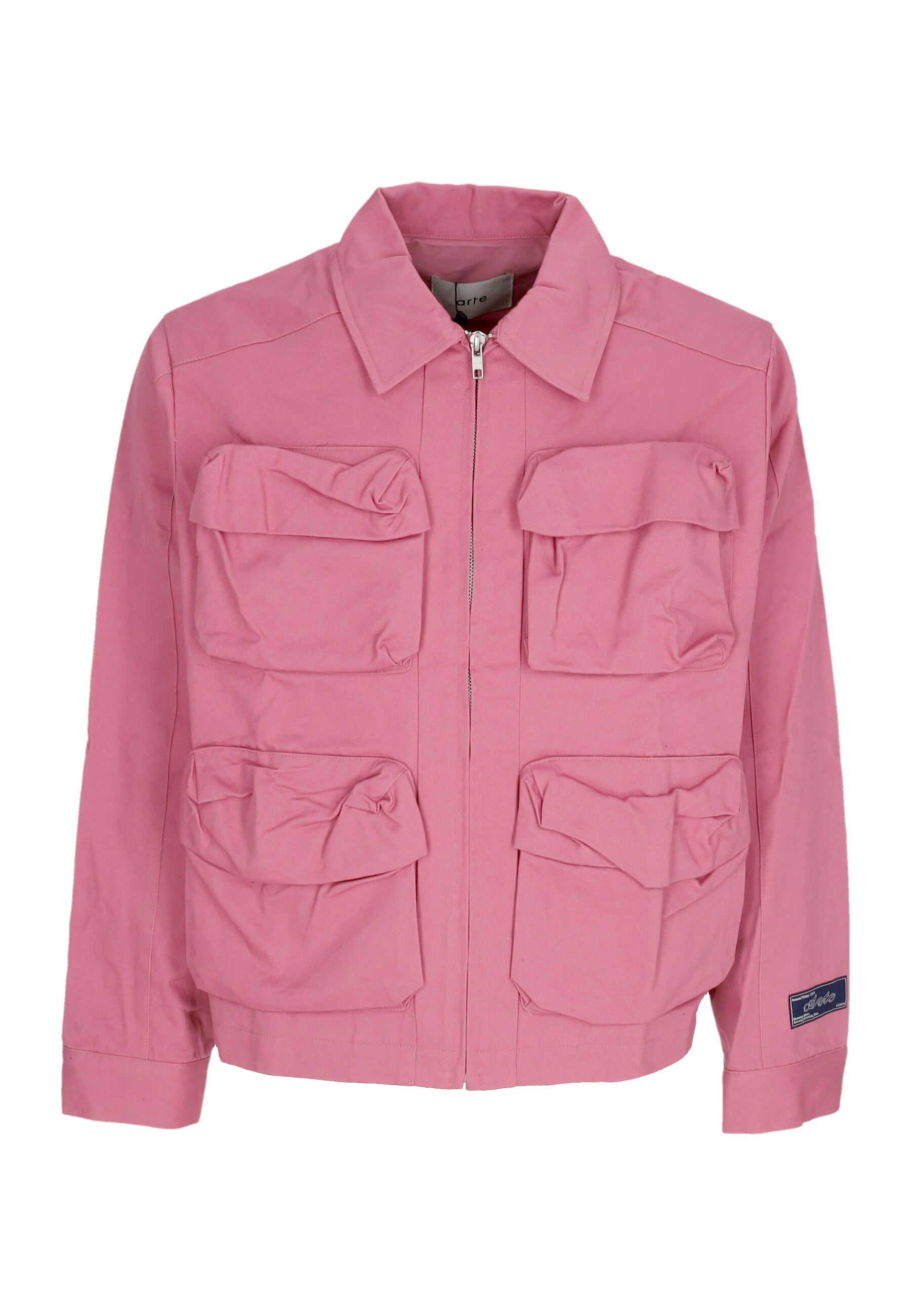 Giubbotto Uomo 3d Pockets Nylon Jacket Pink 041J