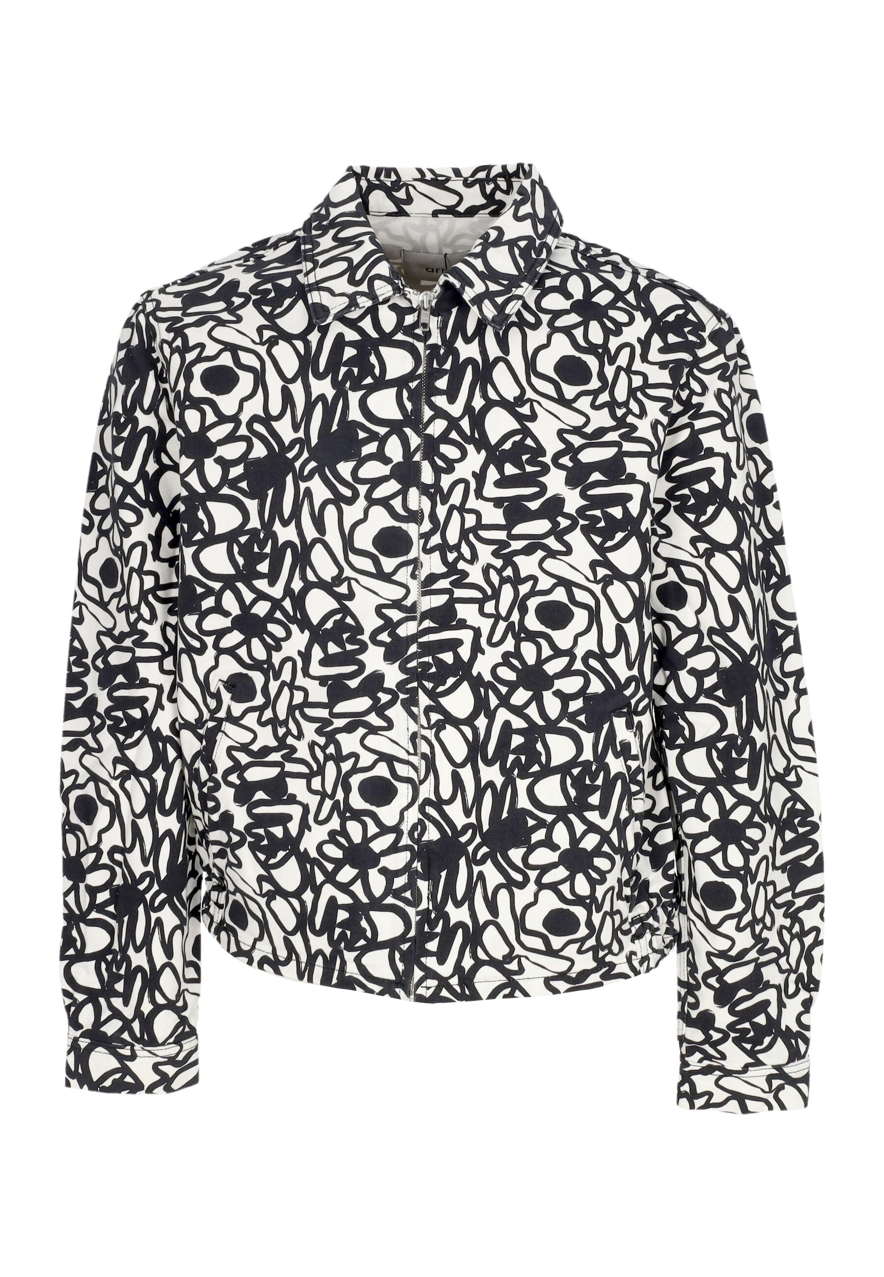Giubbotto Uomo Allover Flowers Jacket Black/white 043J
