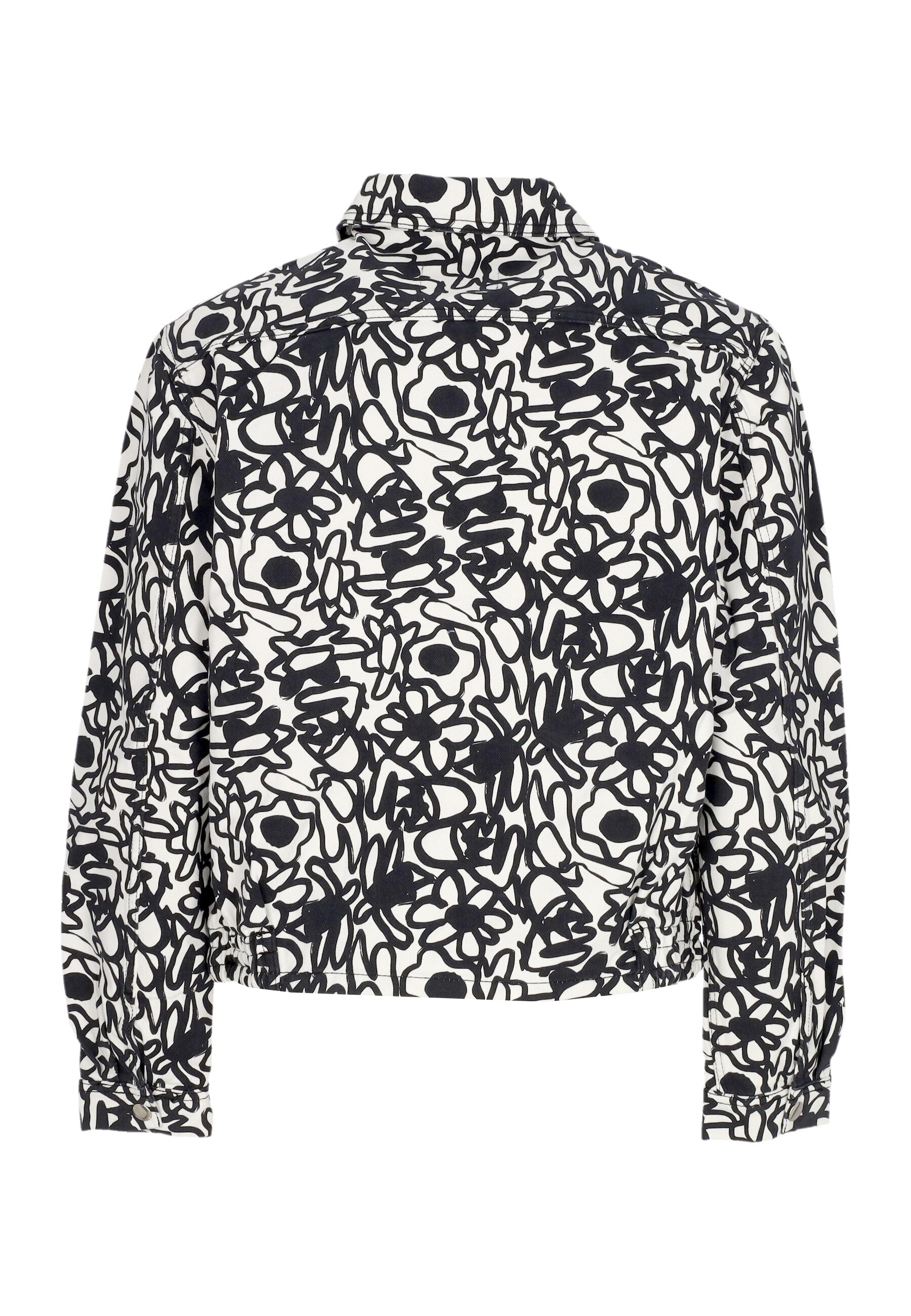 Giubbotto Uomo Allover Flowers Jacket Black/white 043J