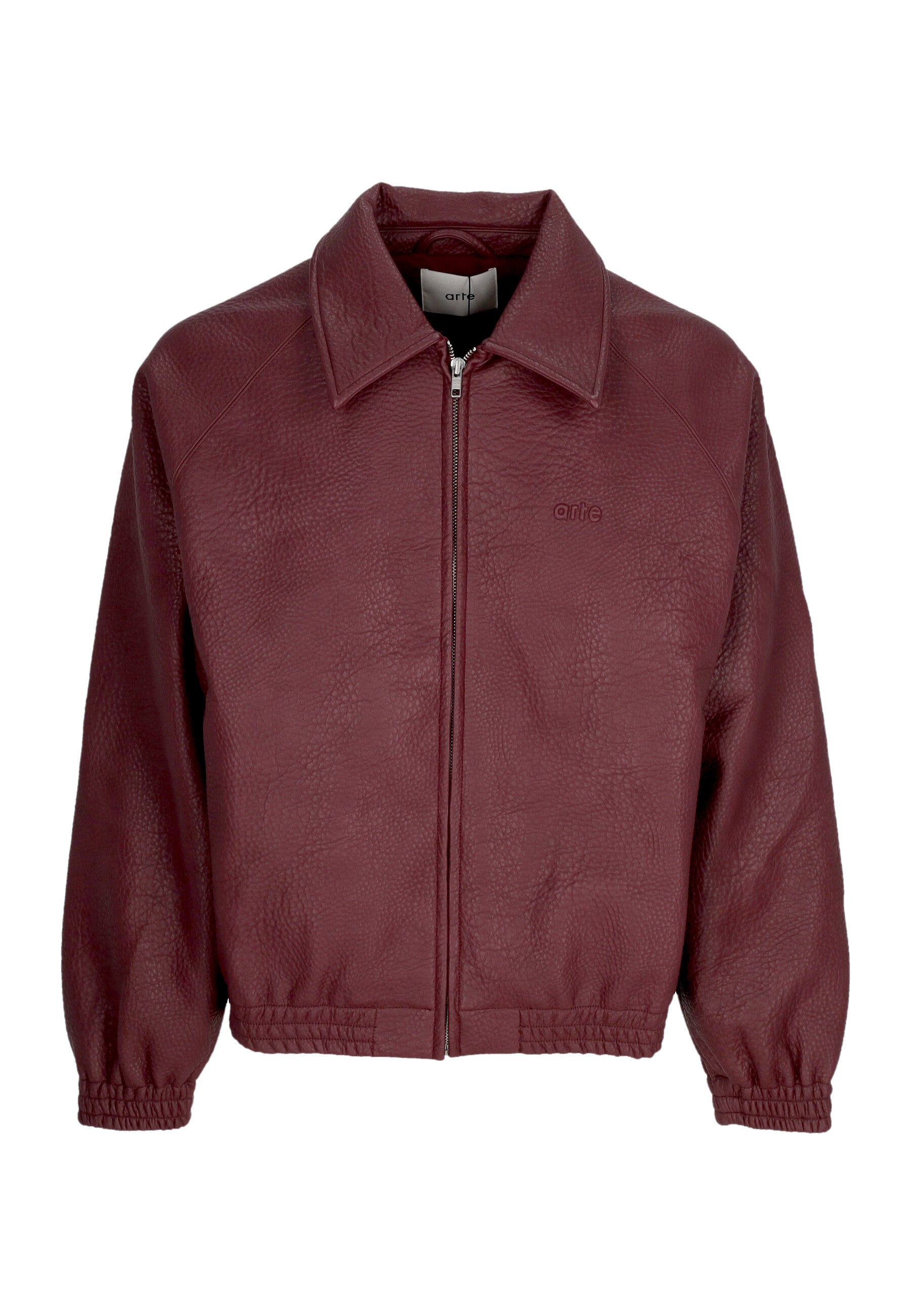 Giubbotto Uomo Basic Leather Jacket Bordeaux 251J