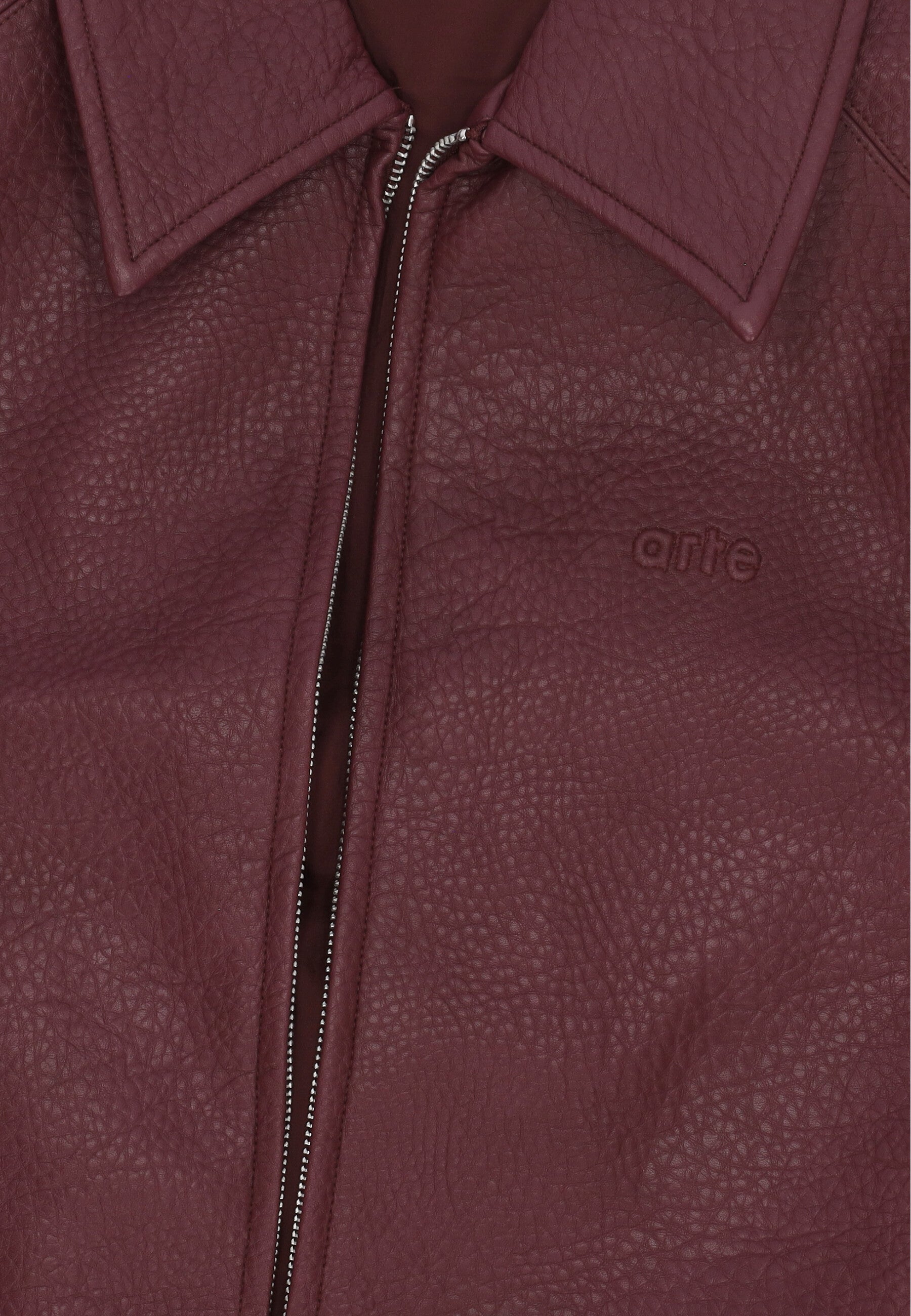 Giubbotto Uomo Basic Leather Jacket Bordeaux 251J