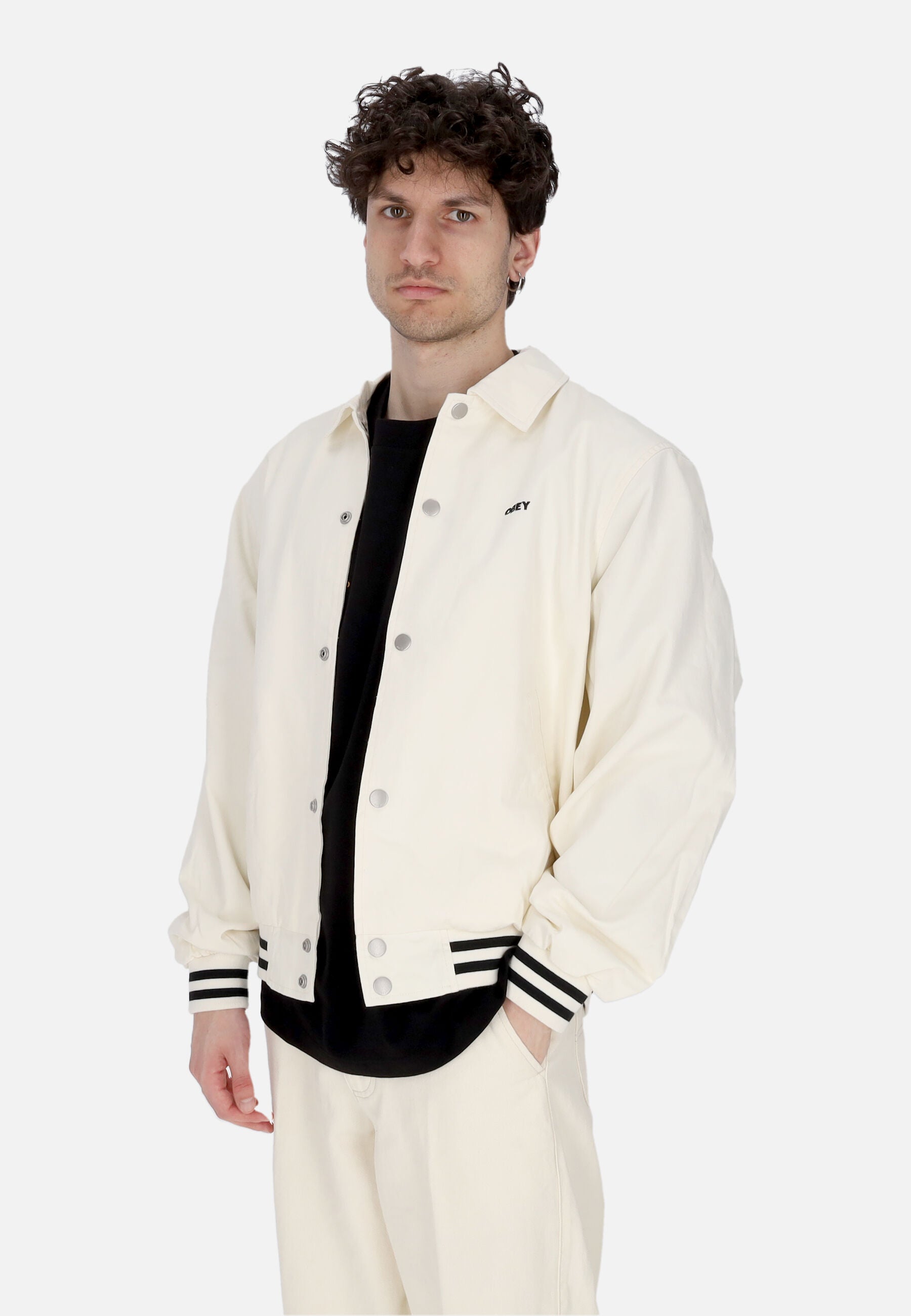 Giubbotto Uomo Icon Face Varsity Jacket Unbleached 121800557