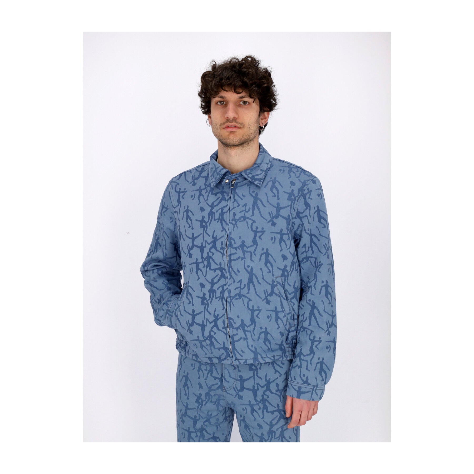 Giubbotto Uomo James Allover Jacket Blue 153J