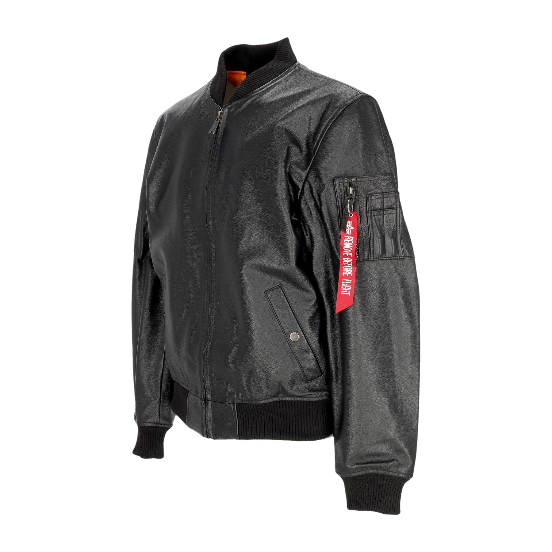 Giubbotto Uomo Ma-1 Leather Lf Black 138121