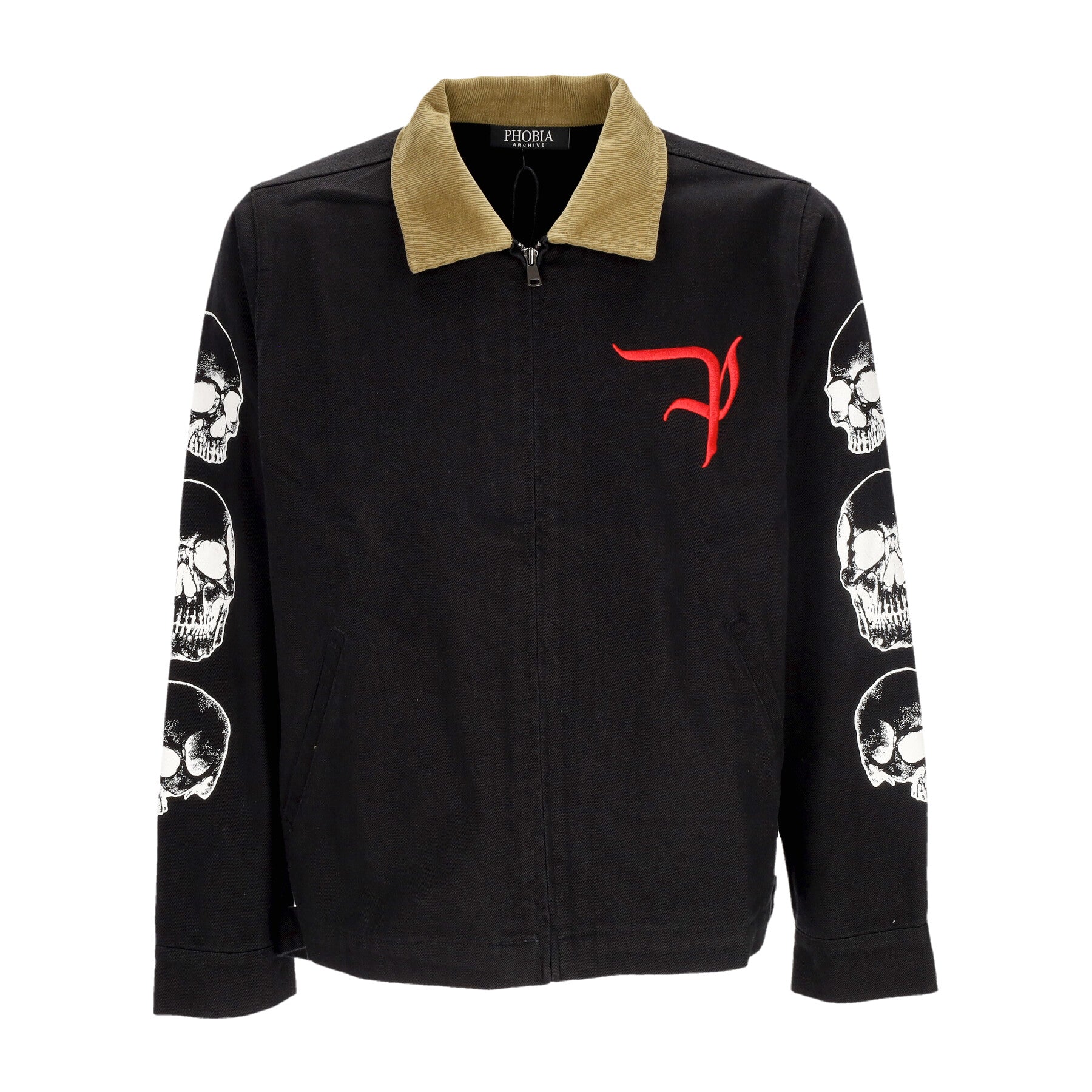 Giubbotto Uomo Triple Skull Print Jacket Black PH00666