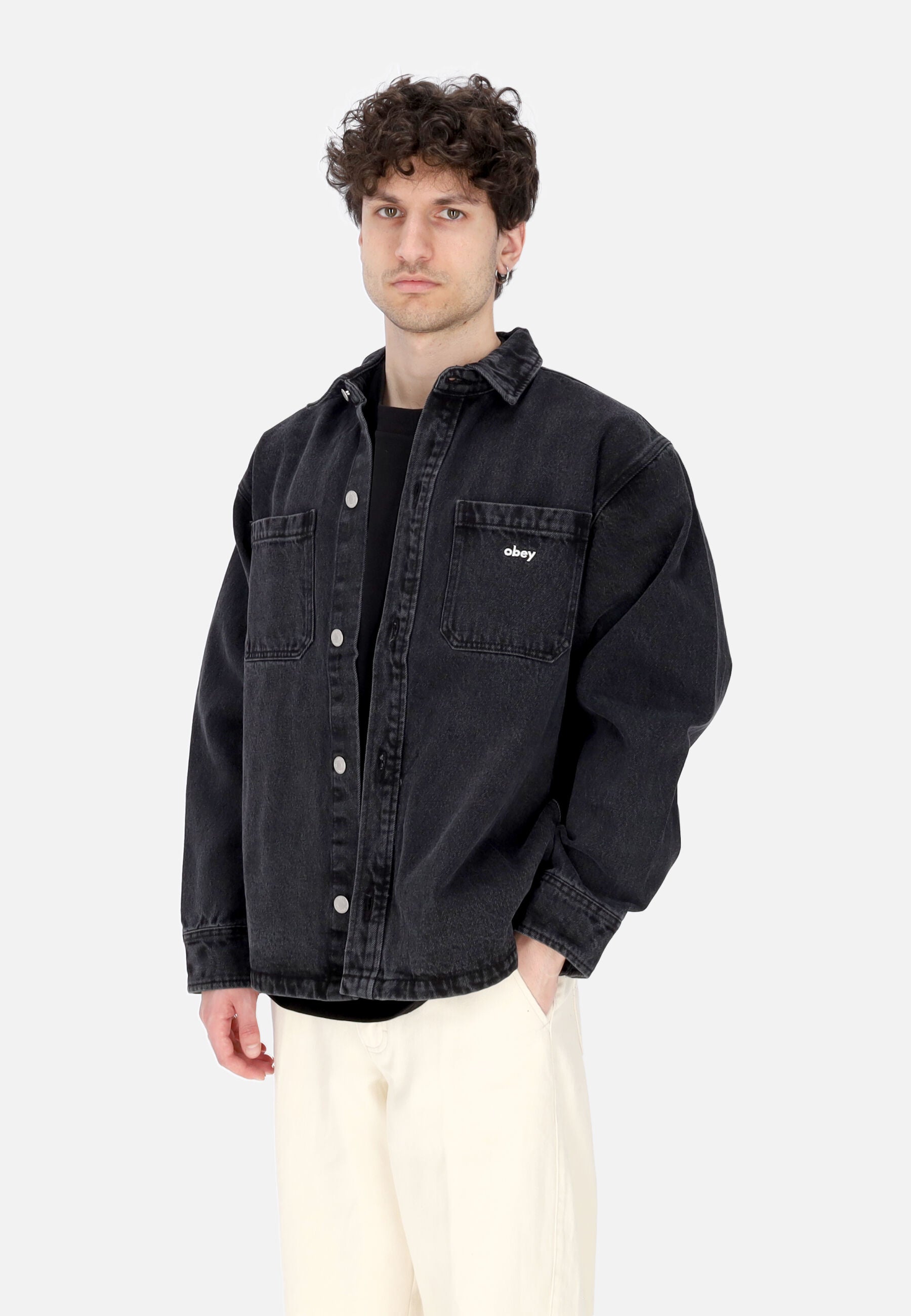 Giubbotto Uomo Winston Shirt Jacket Faded Black 121160057