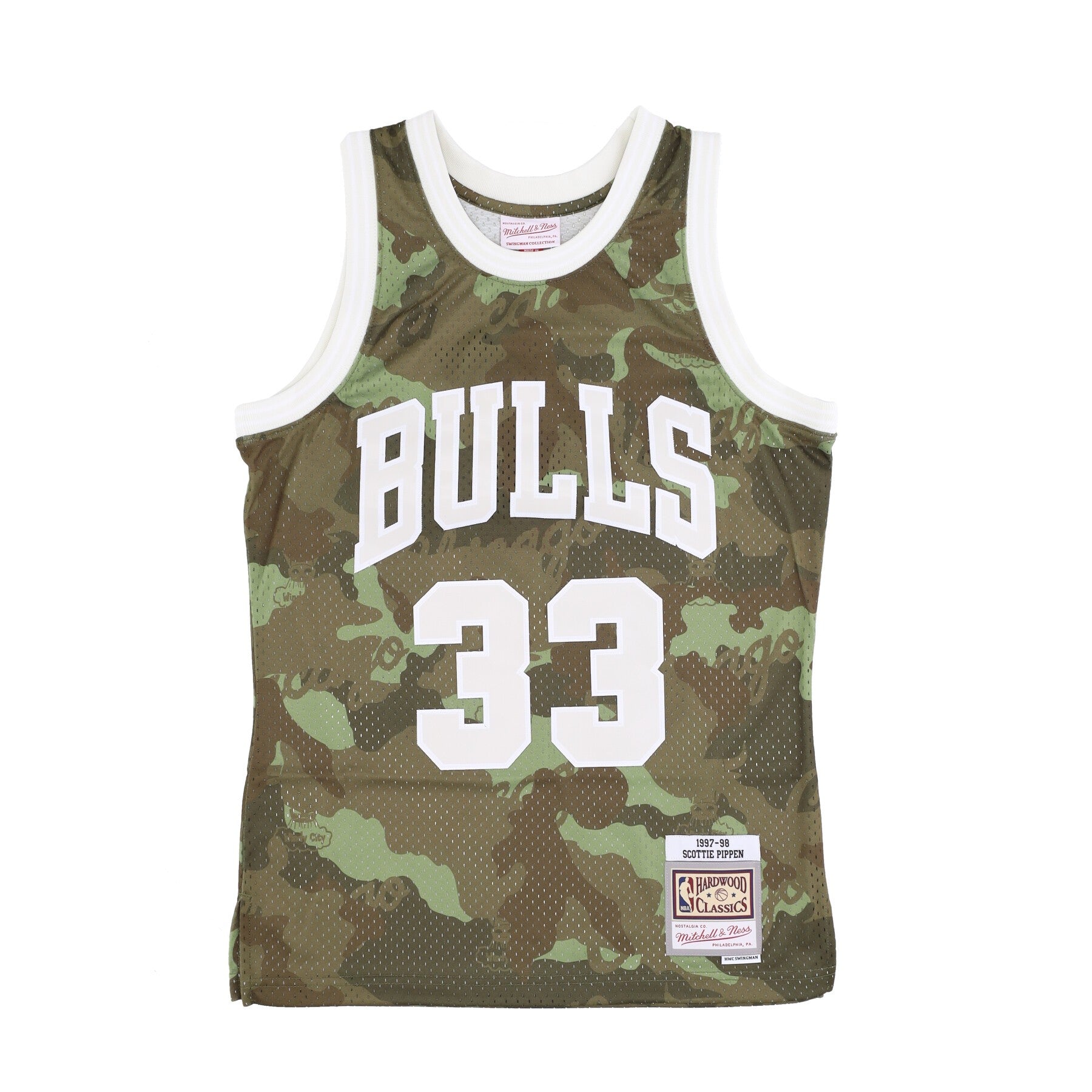 Canotta Basket Uomo Nba Ghost Green Camo Swingman Jersey Hardwood Classics No 33 Scottie Pippen 1997-98 Chibul Camo/green SMJY4362-CBU97SPICMGR