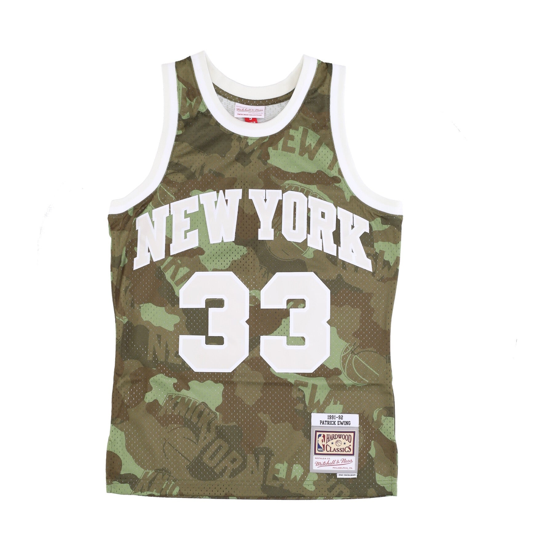 Canotta Basket Uomo Nba Ghost Green Camo Swingman Jersey Hardwood Classics No 33 Patrick Ewing 1991-92 Neykni Camo/green SMJY4362-NYK91PEWCMGR