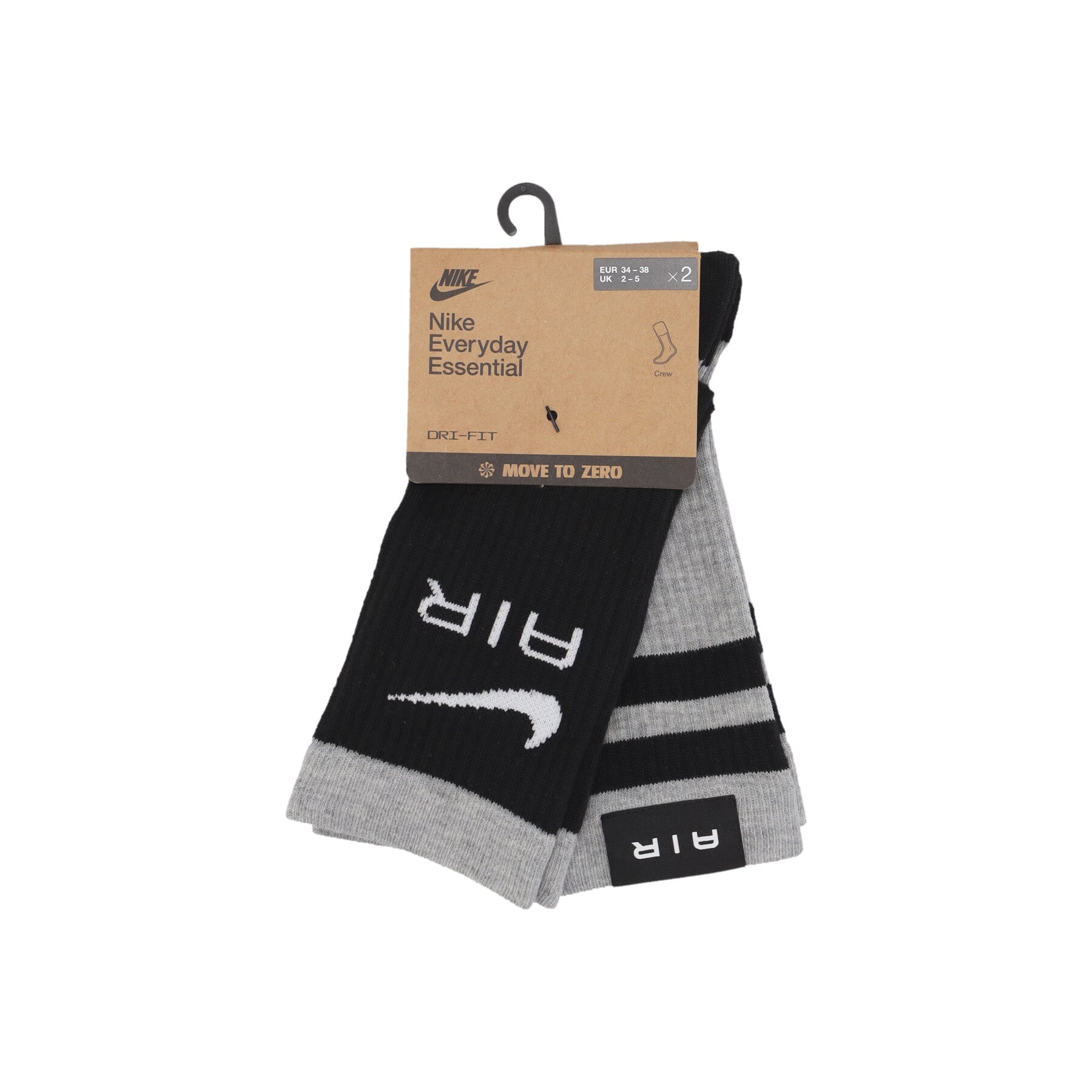 Calza Media Uomo Nba Everyday Essential Socks Black/grey Heather FN3149-900