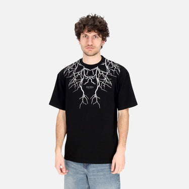 Maglietta Uomo Embroidery Lightning Tee Black/grey PH00531