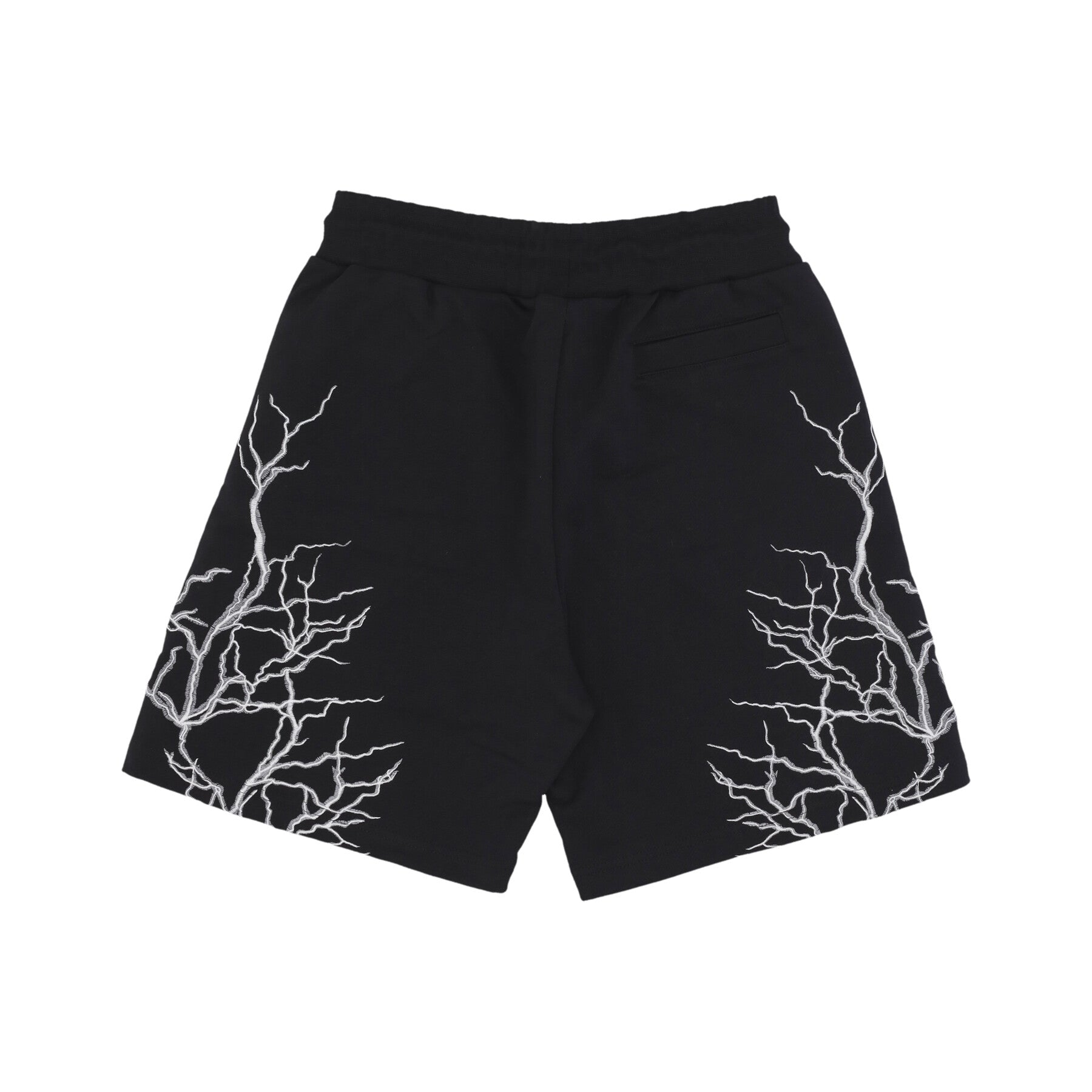Pantalone Corto Tuta Uomo Embroidery Lightning Shorts Black/grey PH00535