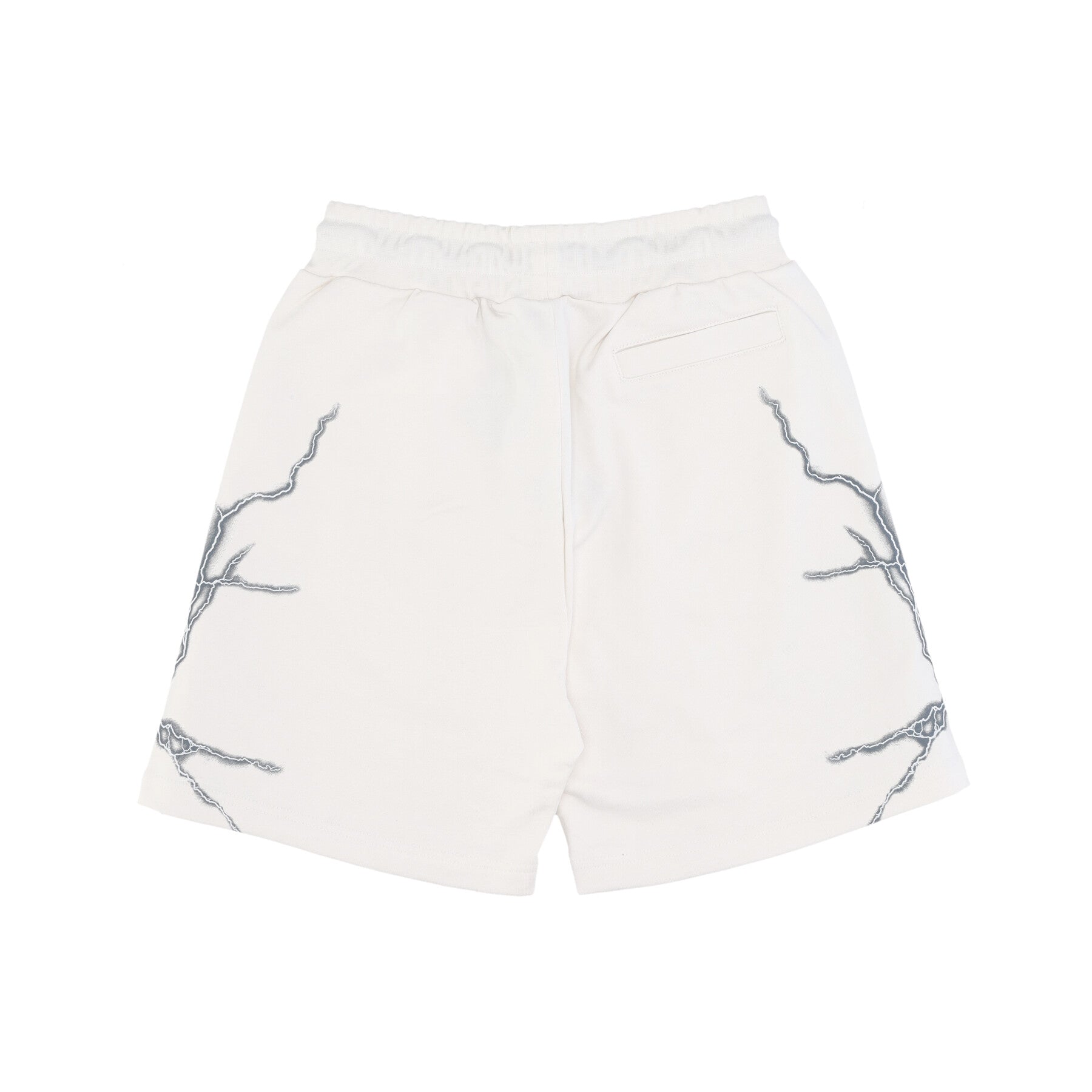 Pantalone Tuta Leggero Uomo Lateral Lightning Print Shorts White/grey PH00568
