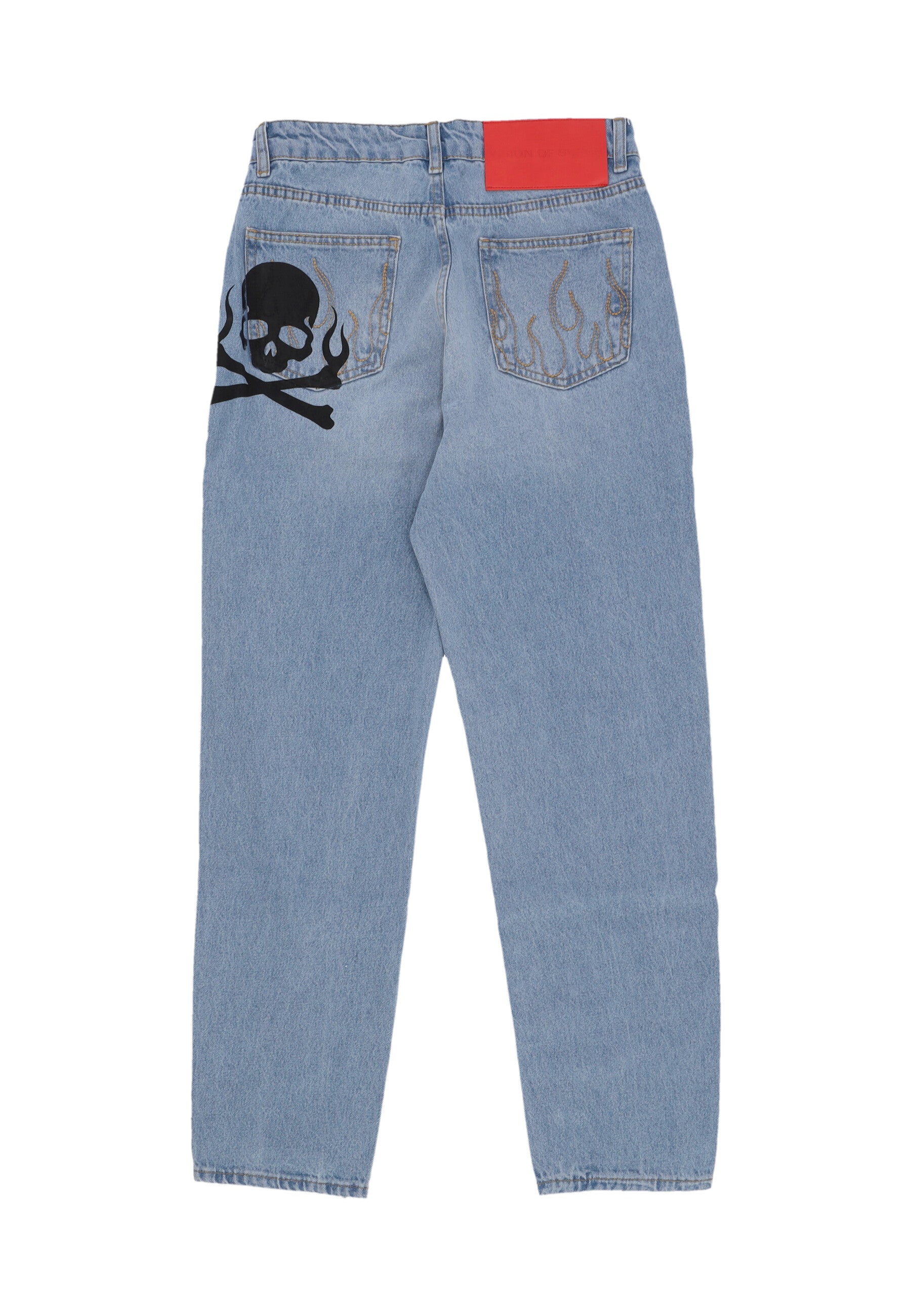 Jeans Uomo Skull Print Denim Blue VS01310