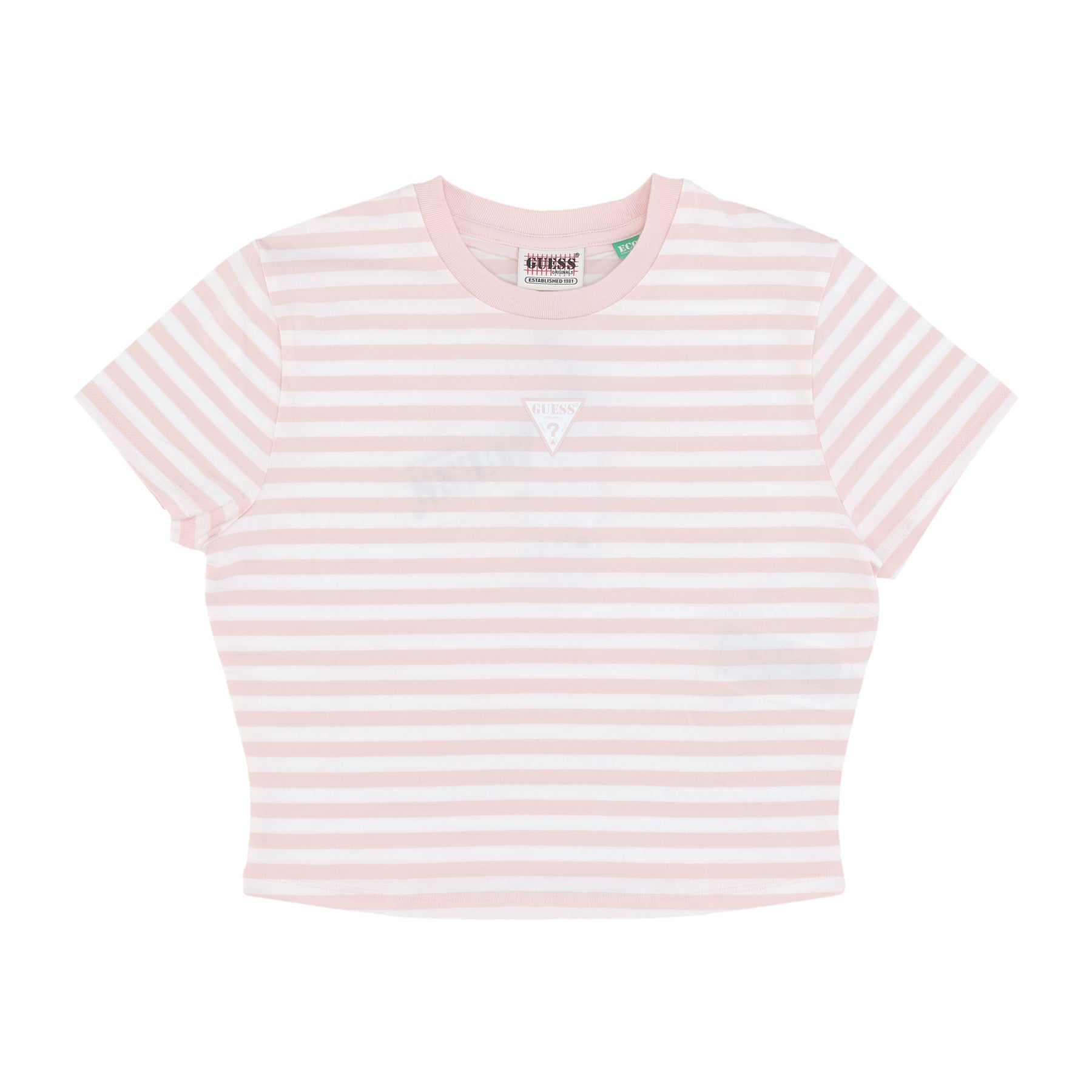 Maglietta Corta Donna W Go Core Striped Baby Tee Blush Cotton Multi W4RI89J1314
