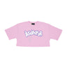 Maglietta Corta Donna W Logo Strass Crop Tee Pink 25EDS54933