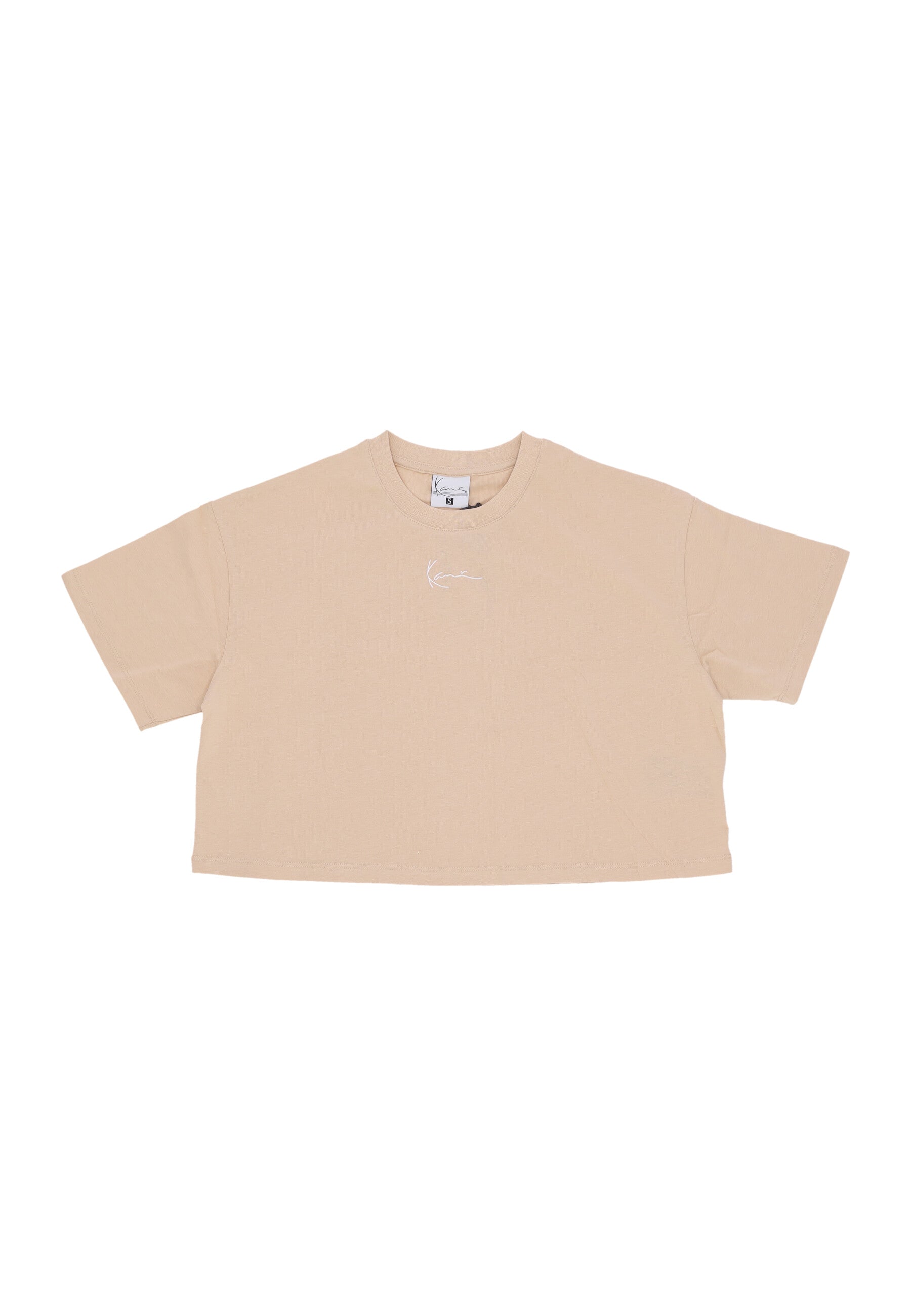 Maglietta Corta Donna W Small Signature Essential Crop Tee Sand 61300016